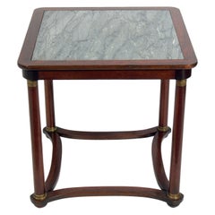 Neoclassical Rosewood and Marble Table