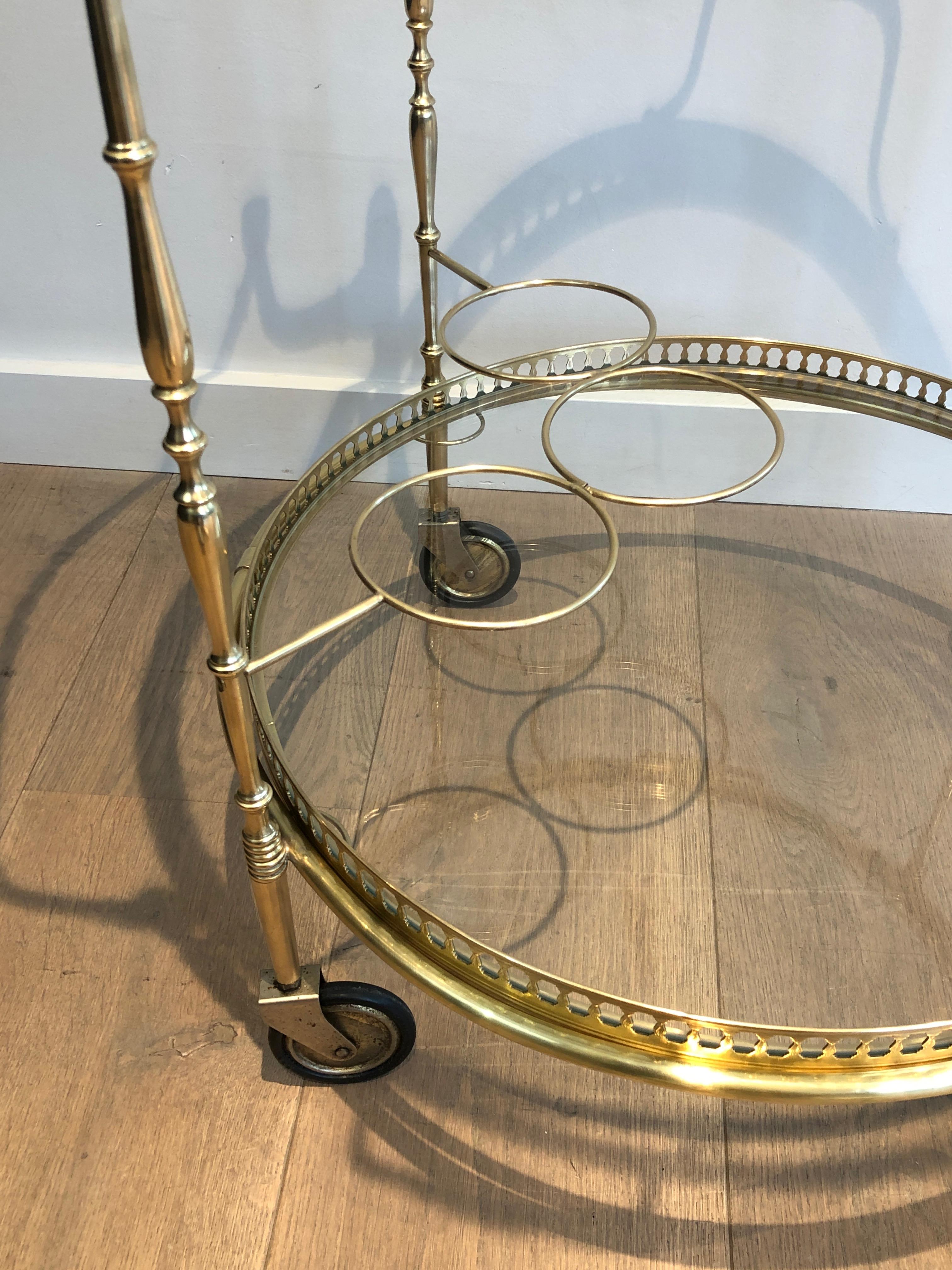 Neoclassical Round Brass Drinks Trolley by Maison Bagués 6