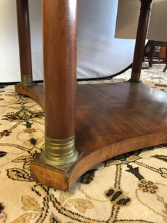 Neoclassical Round Extension Walnut Dining Table Potthast Brothers