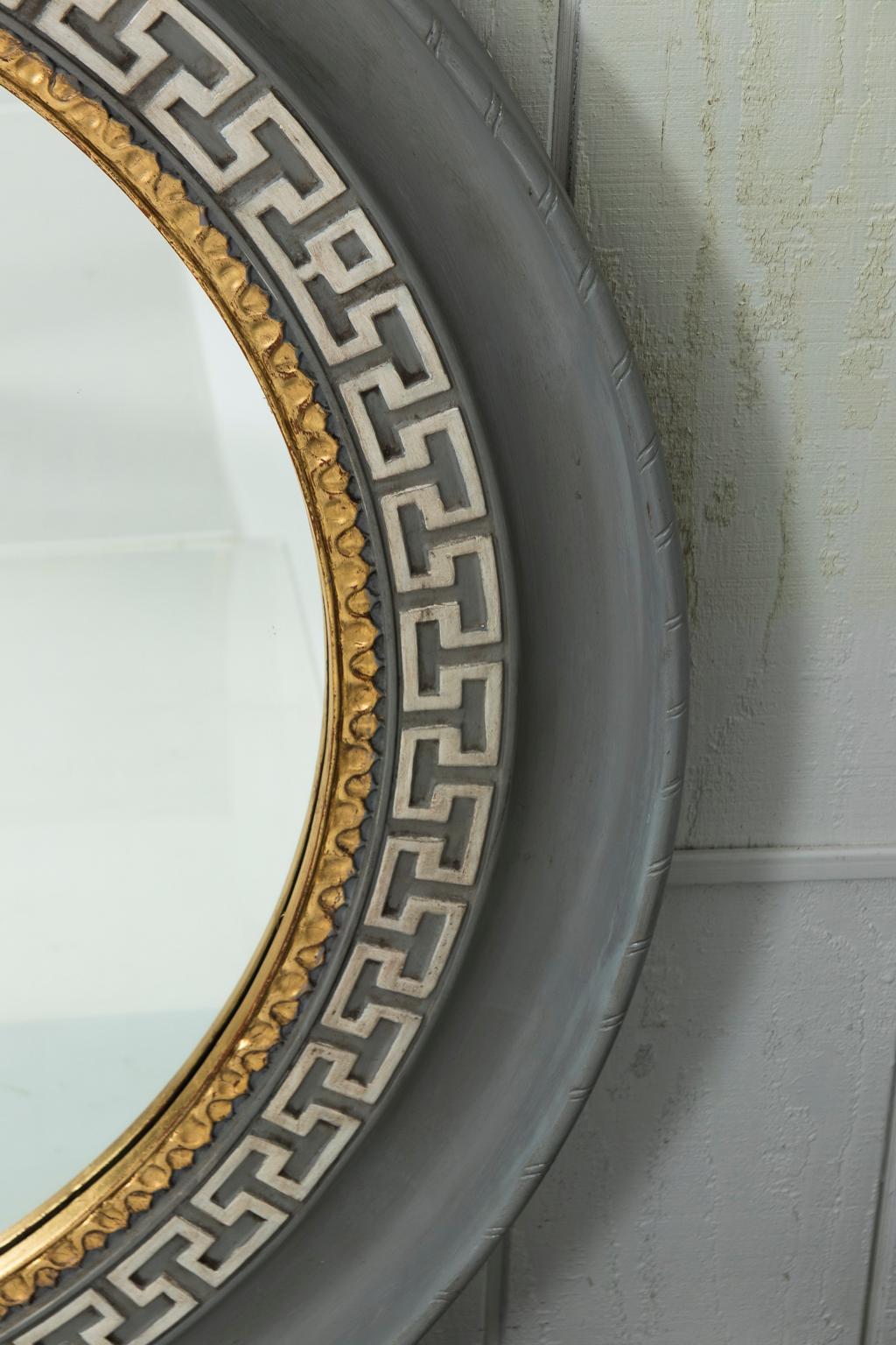 Neoclassical Round Painted Mirror 1