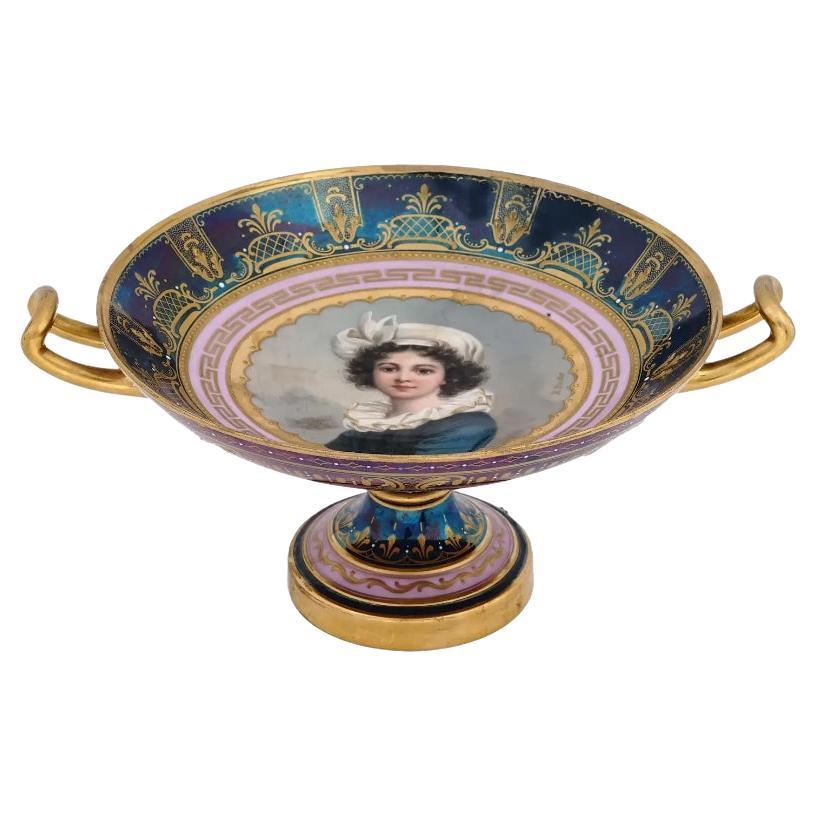 Neoclassical Royal Vienna Porcelain Tazza Signed For Sale