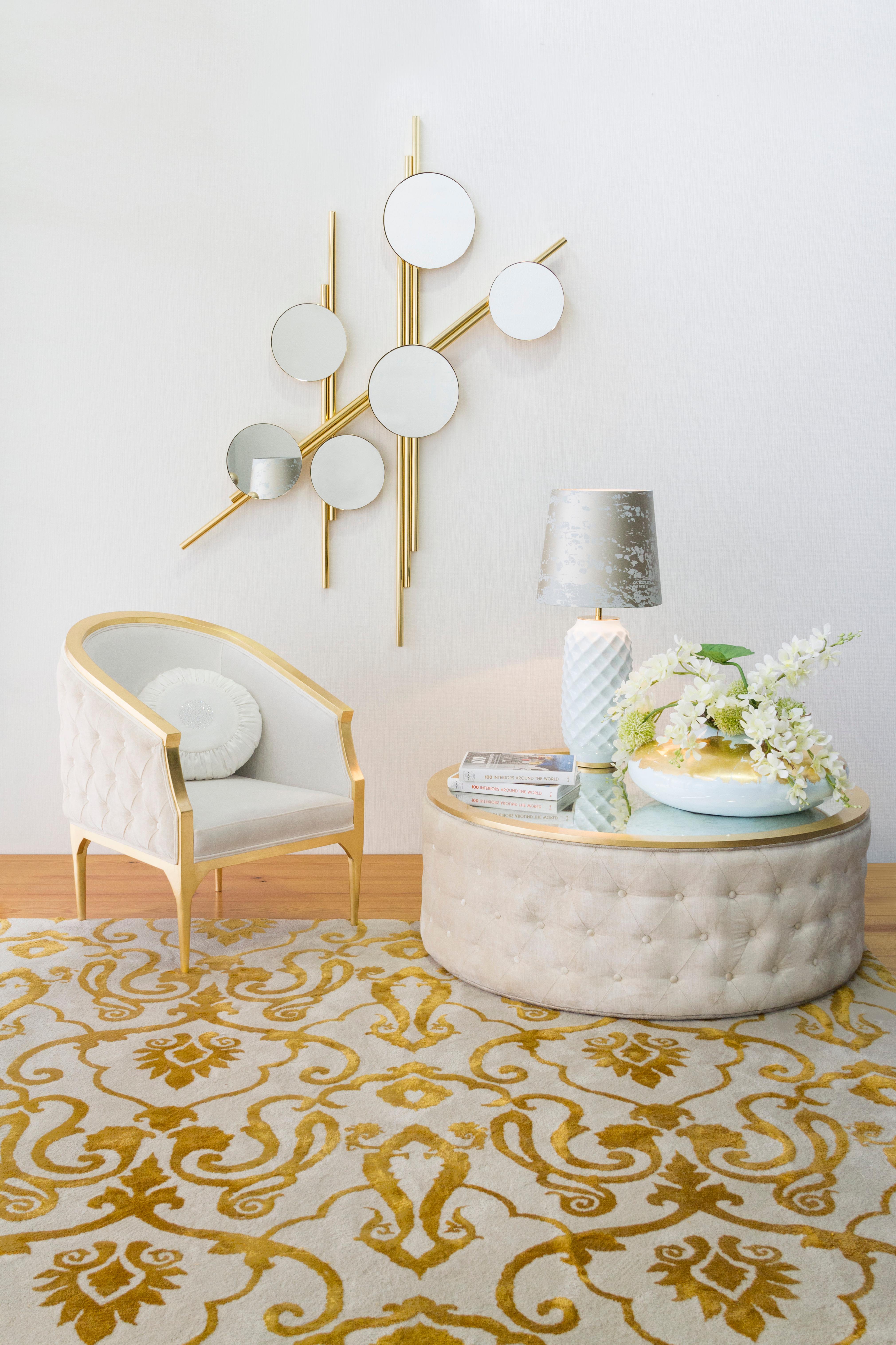 Portugais The Moderns Tables basses Rubi, Velours Capitonné Handmade Portugal en vente