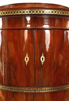 Russian Neoclassic Mahogany Demilune Cabinet