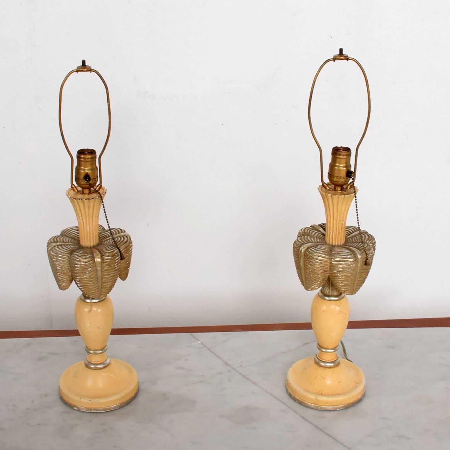 Neoclassical Sculptural Table Lamps, circa 1940s In Good Condition In Chula Vista, CA