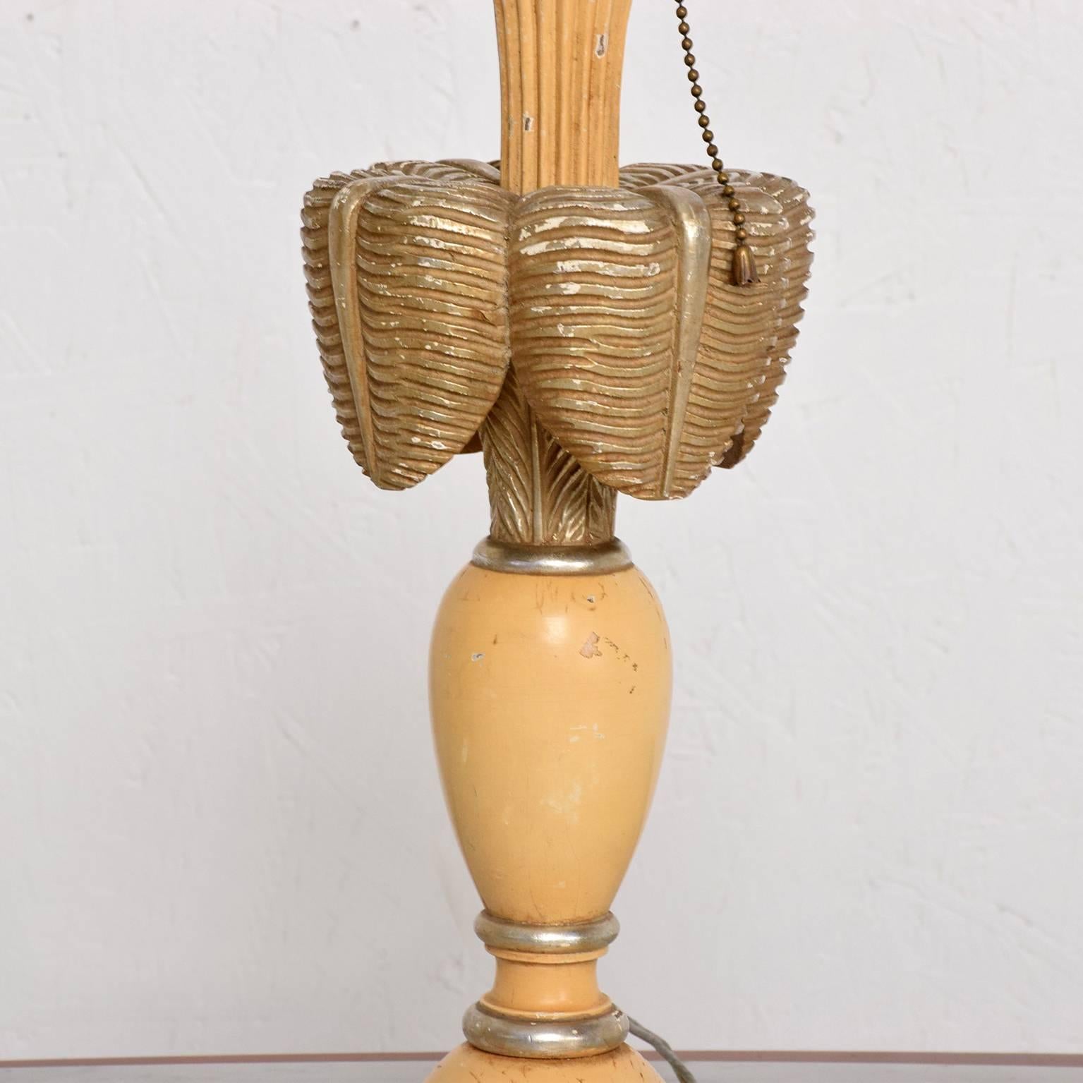 Wood Neoclassical Sculptural Table Lamps, circa 1940s