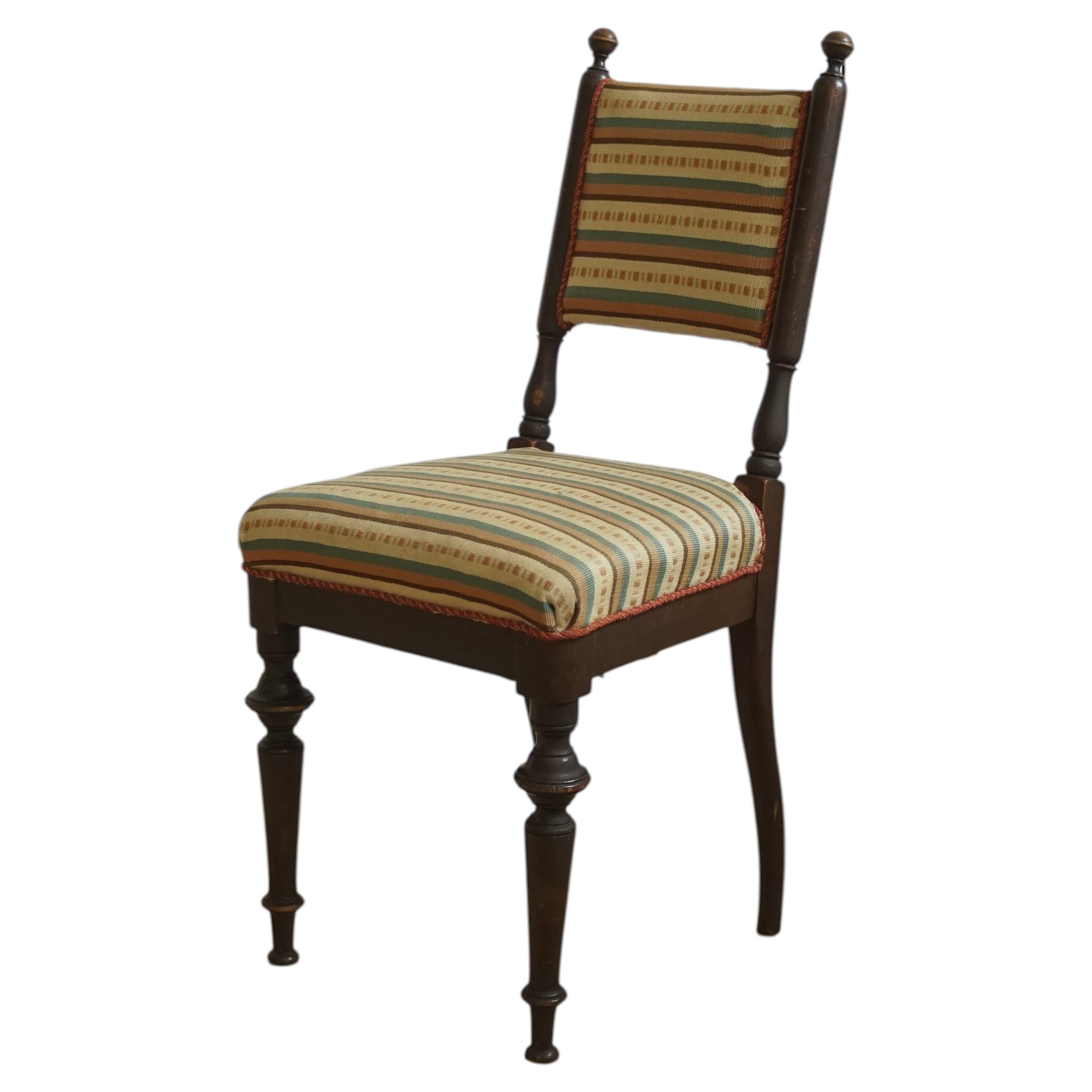 Neoclassical Side Chair in stained beech, Denmark, C. 1870' For Sale