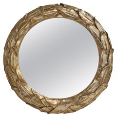 Convex-Spiegel mit Blattsilber im neoklassischen Stil