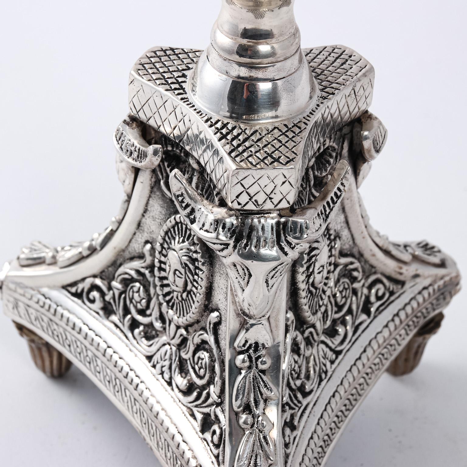 Neoclassical Silver Plated Centerpieces For Sale 3