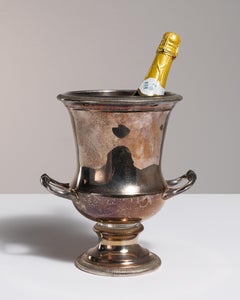 Neoklassizistischer, versilberter Sektkübel, spanisches Design, 20. Jahrhundert