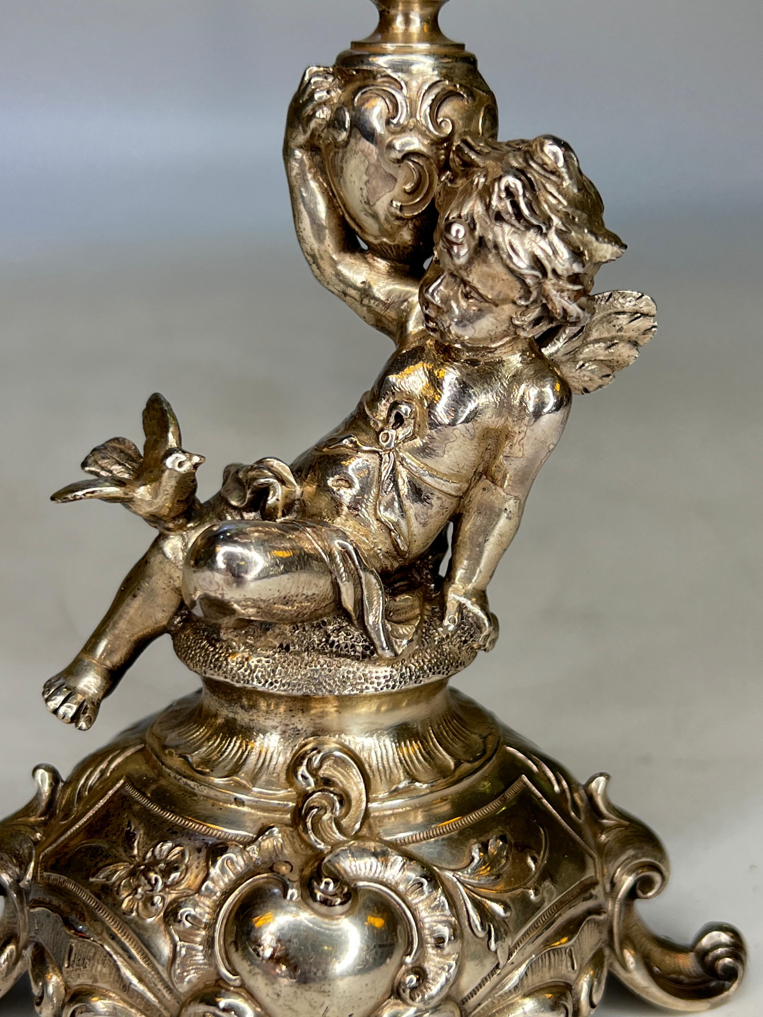 Neoclassical Silverplate Writing Set Including Inkwell and Accessories 7