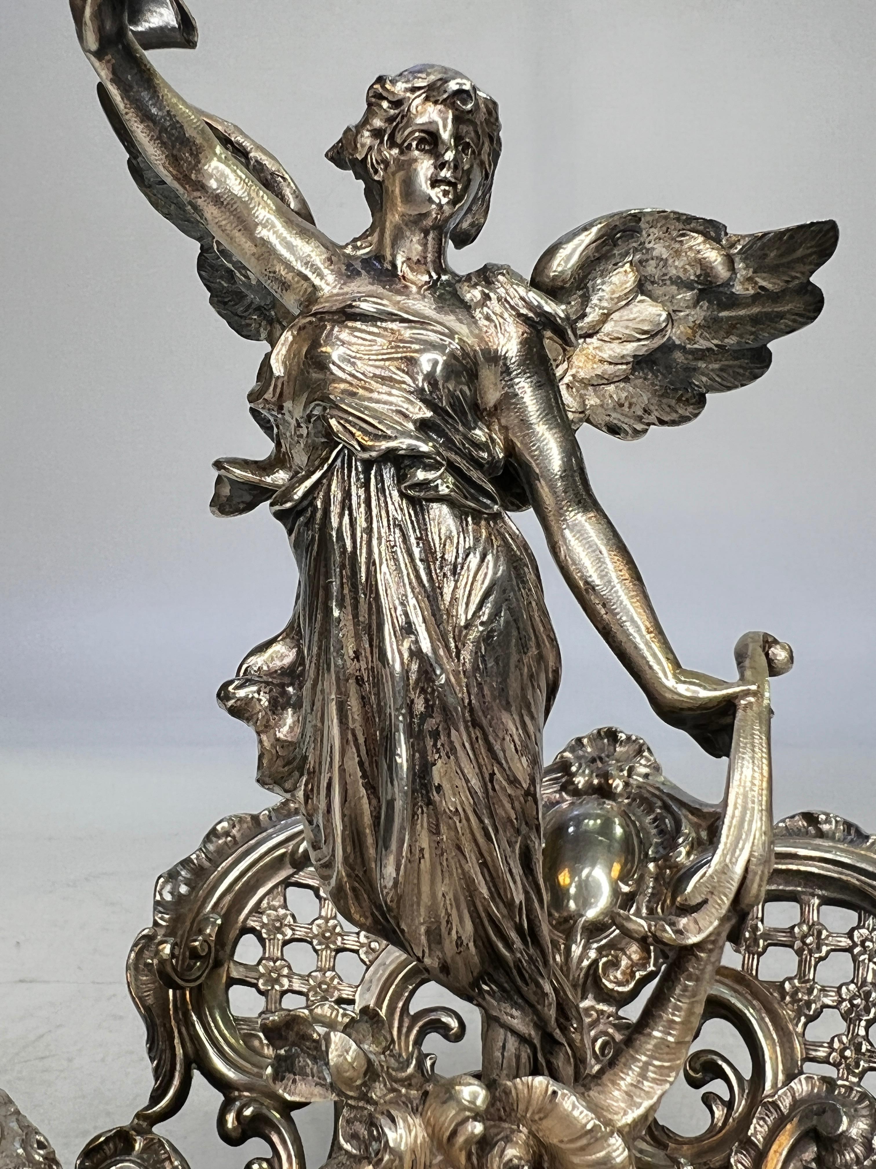 19th Century Neoclassical Silverplate Writing Set Including Inkwell and Accessories