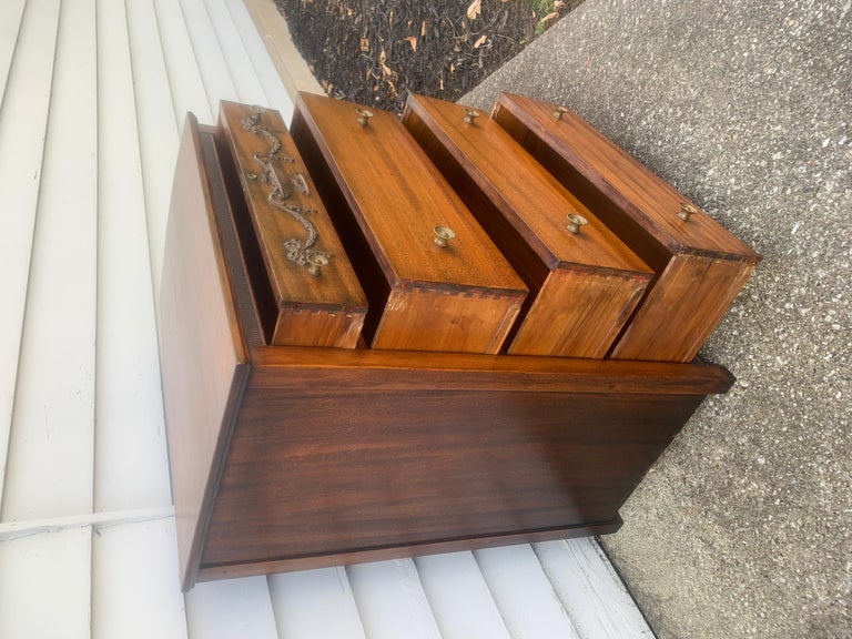 Neoclassical Solid Oak Chest of Drawers, Circa 1930s For Sale at 1stDibs
