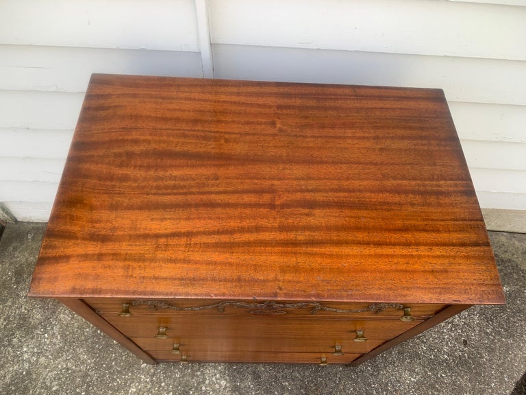 Neoclassical Solid Oak Chest of Drawers, Circa 1930s For Sale at 1stDibs