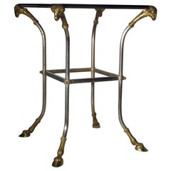 Neoclassical Steel and Gilt Bronze Table in the Style of Maison Jansen