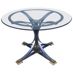 Neoclassical Steel and Gilt Bronze Table in the Style of Maison Jansen