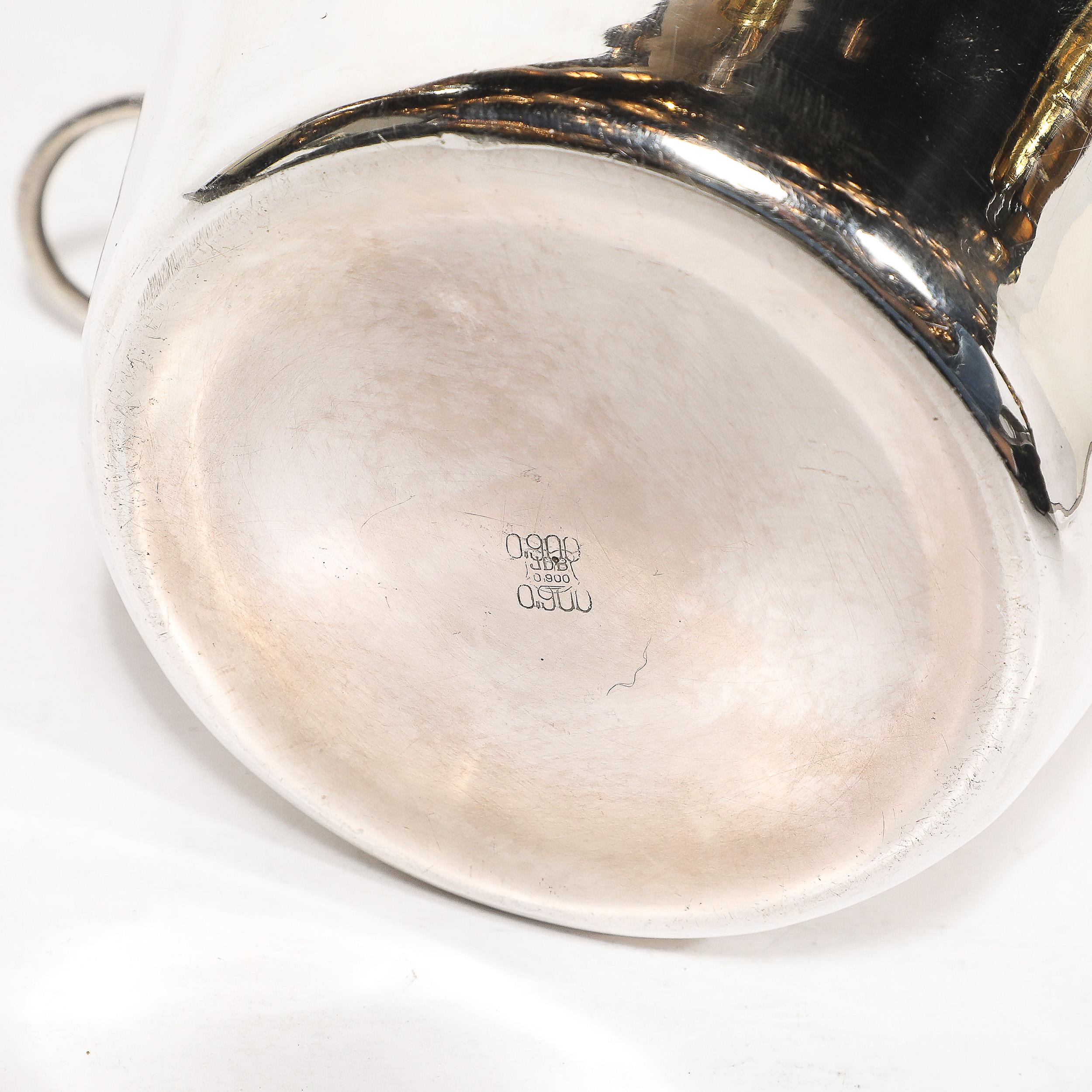 Cubitera neoclásica Baco de plata de ley firmada James Deakin & Sons en venta 4