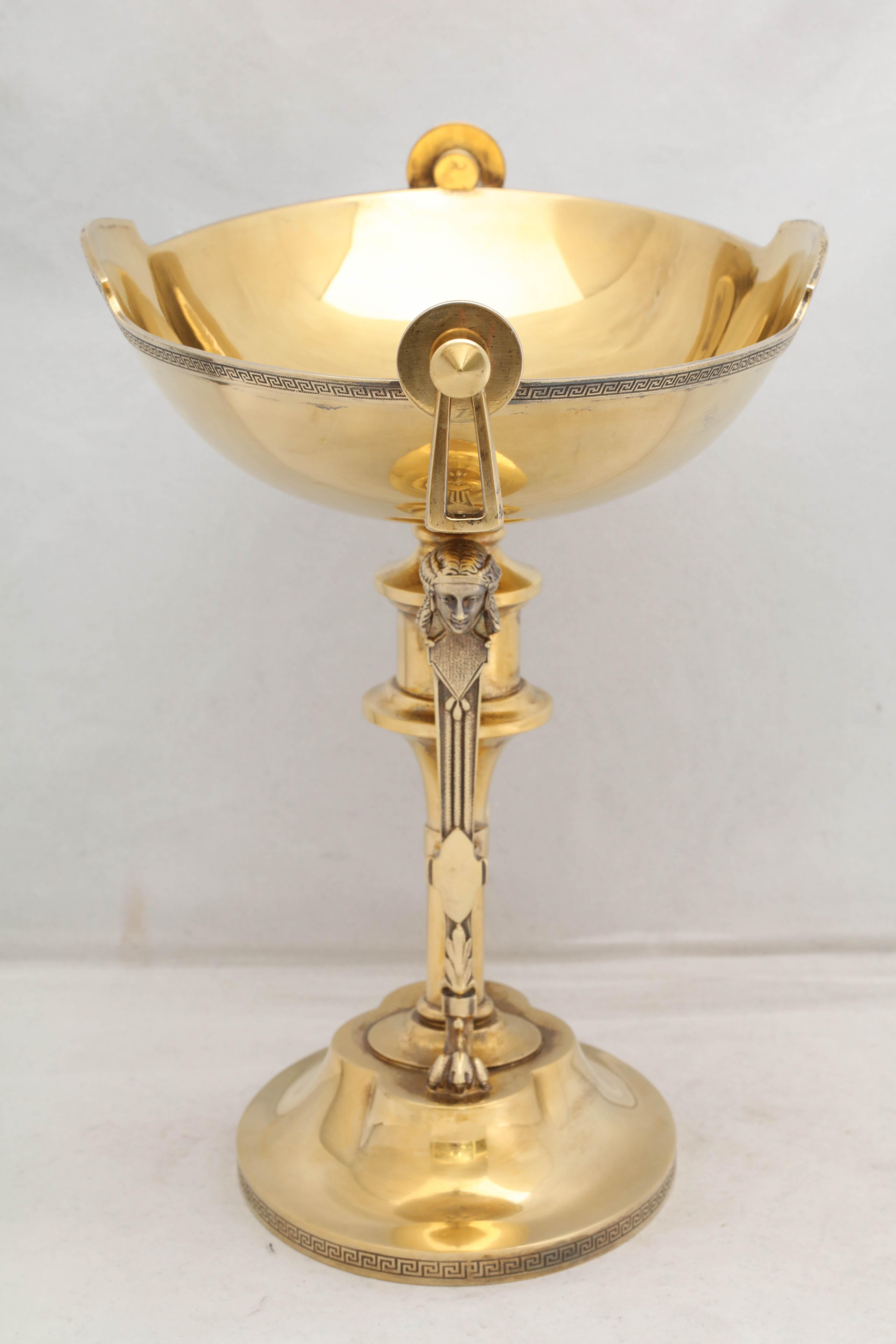 Neoclassical Sterling Silver Gilt Centrepiece by Gorham For Sale 5