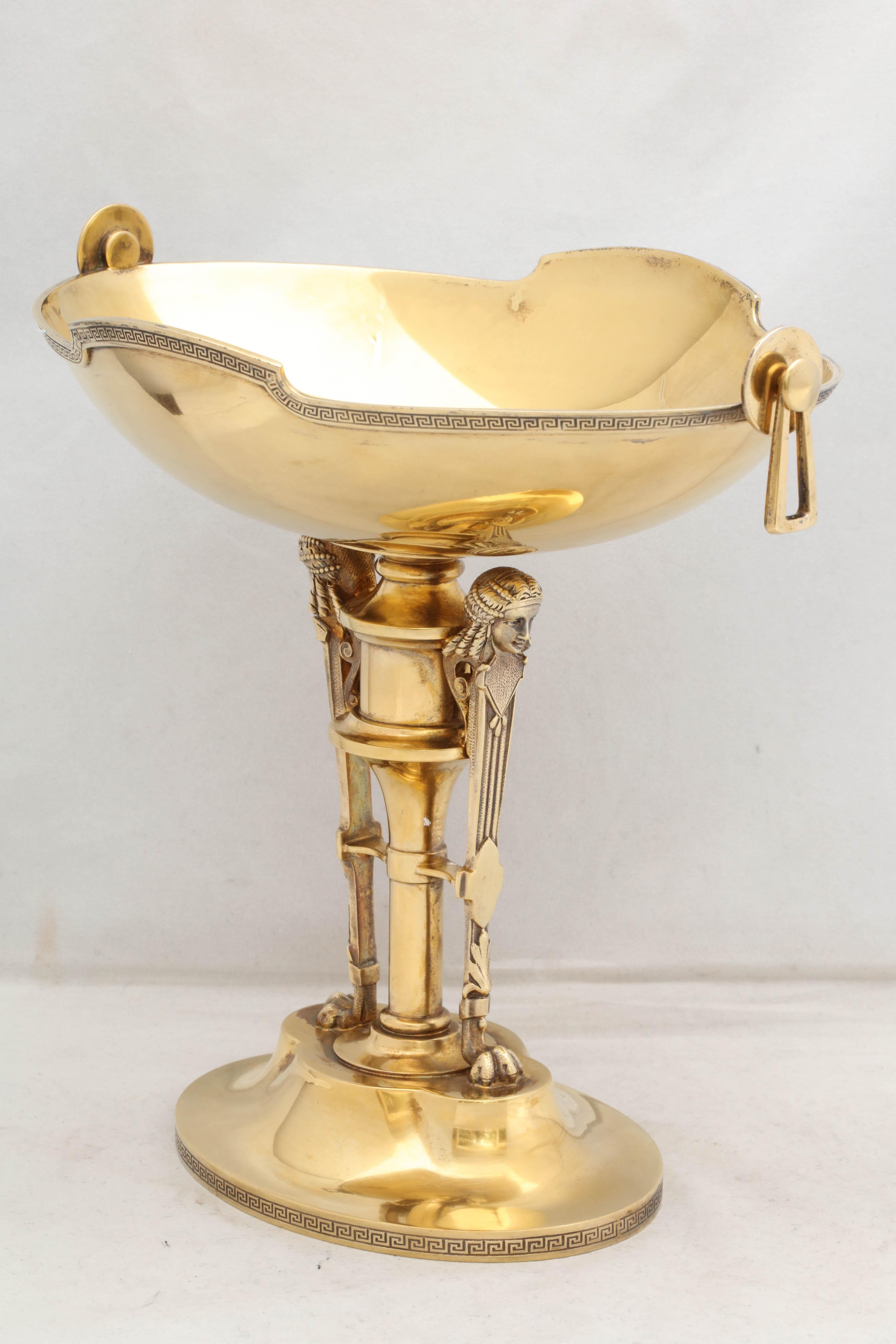 Neoclassical Sterling Silver Gilt Centrepiece by Gorham For Sale 7