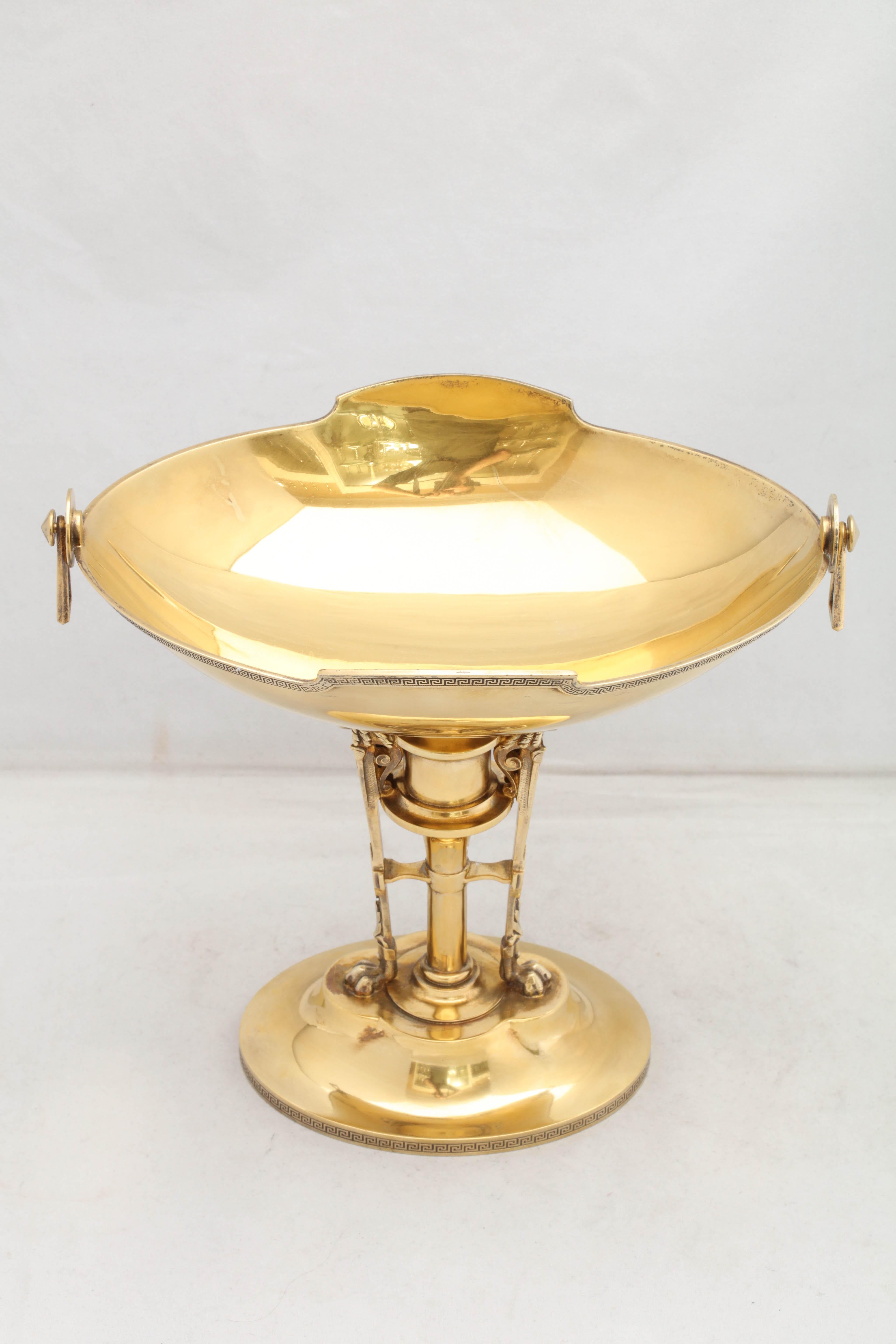 Neoclassical Sterling Silver Gilt Centrepiece by Gorham For Sale 12