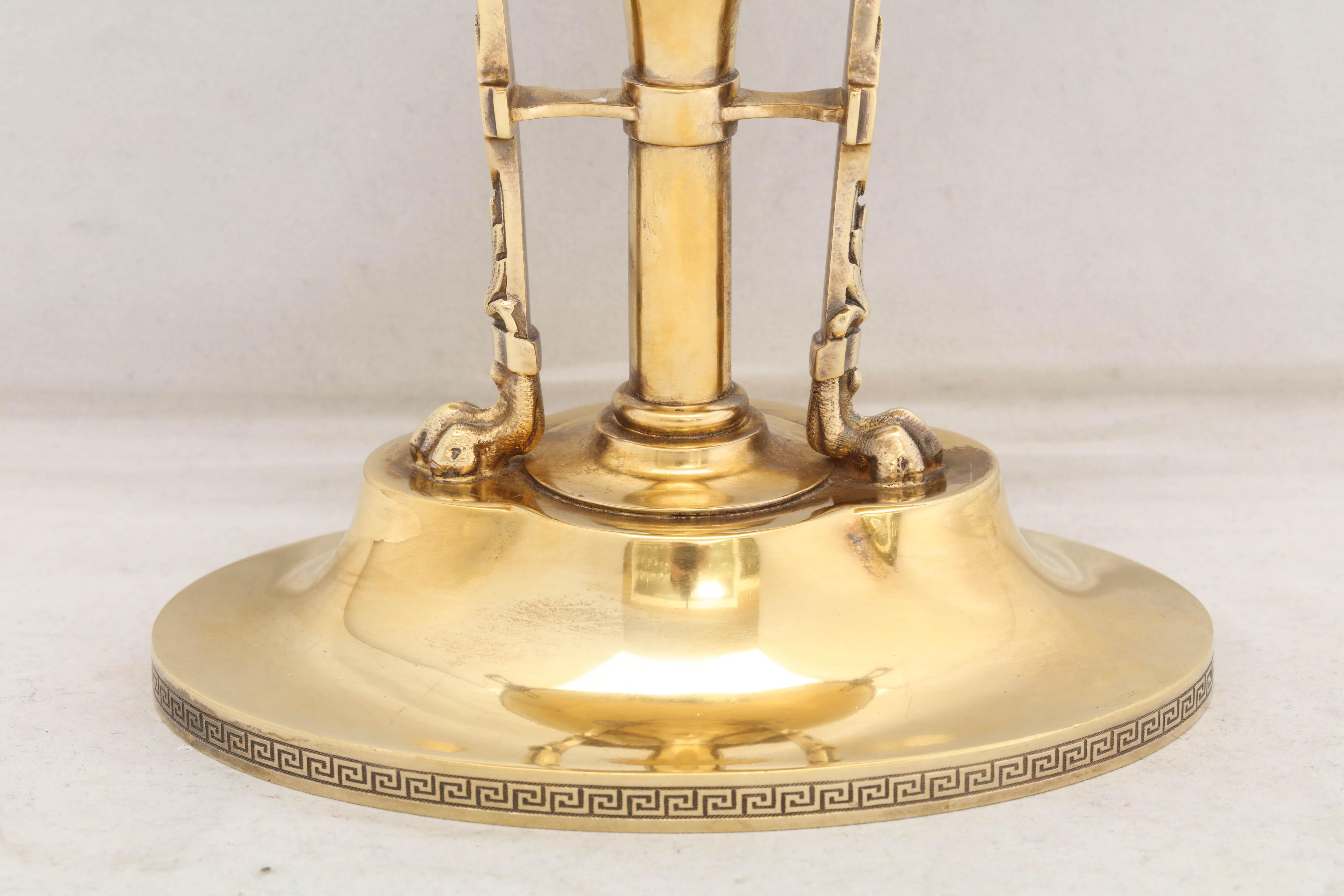 Gold Neoclassical Sterling Silver Gilt Centrepiece by Gorham For Sale