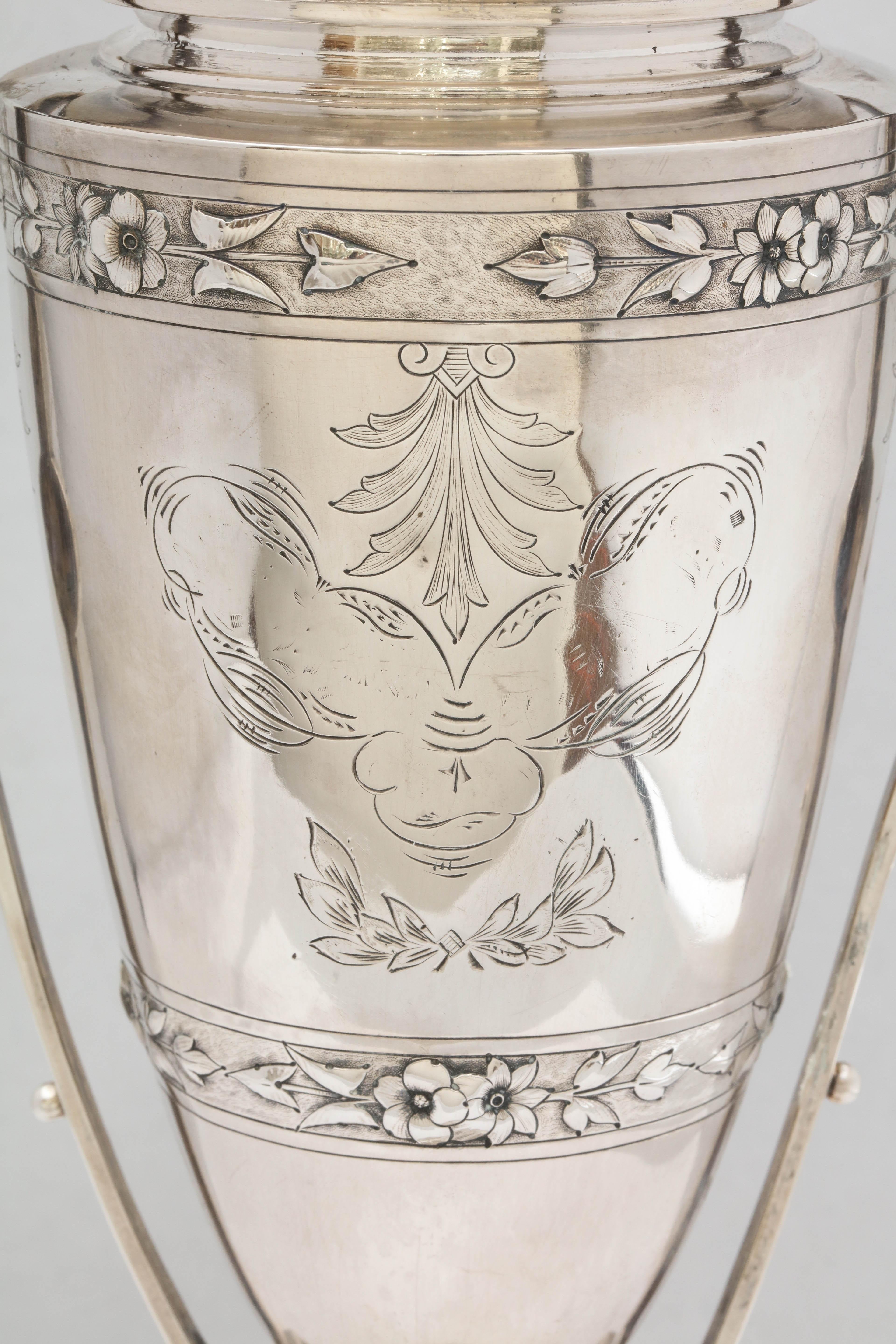 Neoclassical Sterling Silver Vase by Shreve, Stanwood and Co. 8