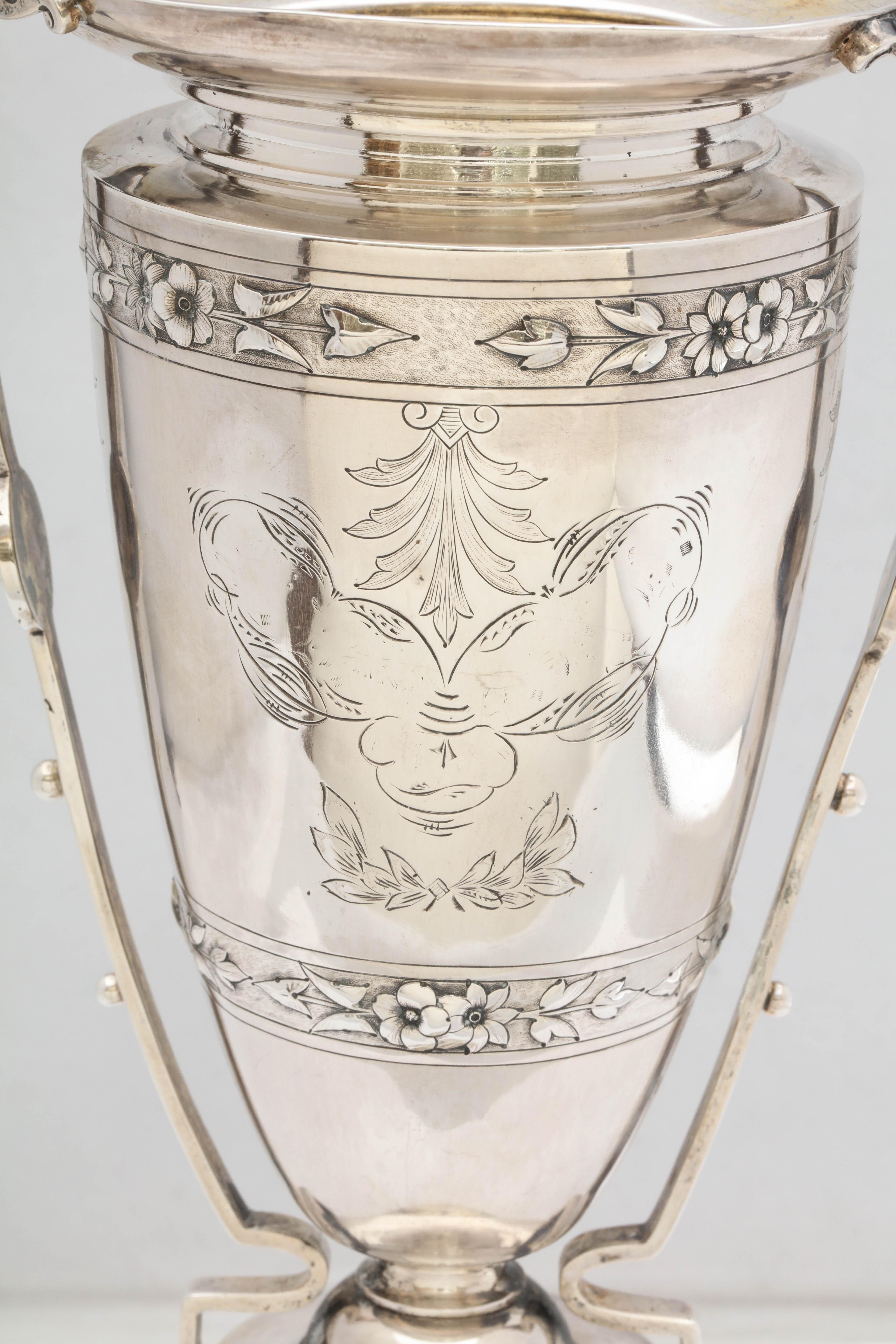 Neoclassical Sterling Silver Vase by Shreve, Stanwood and Co. 9