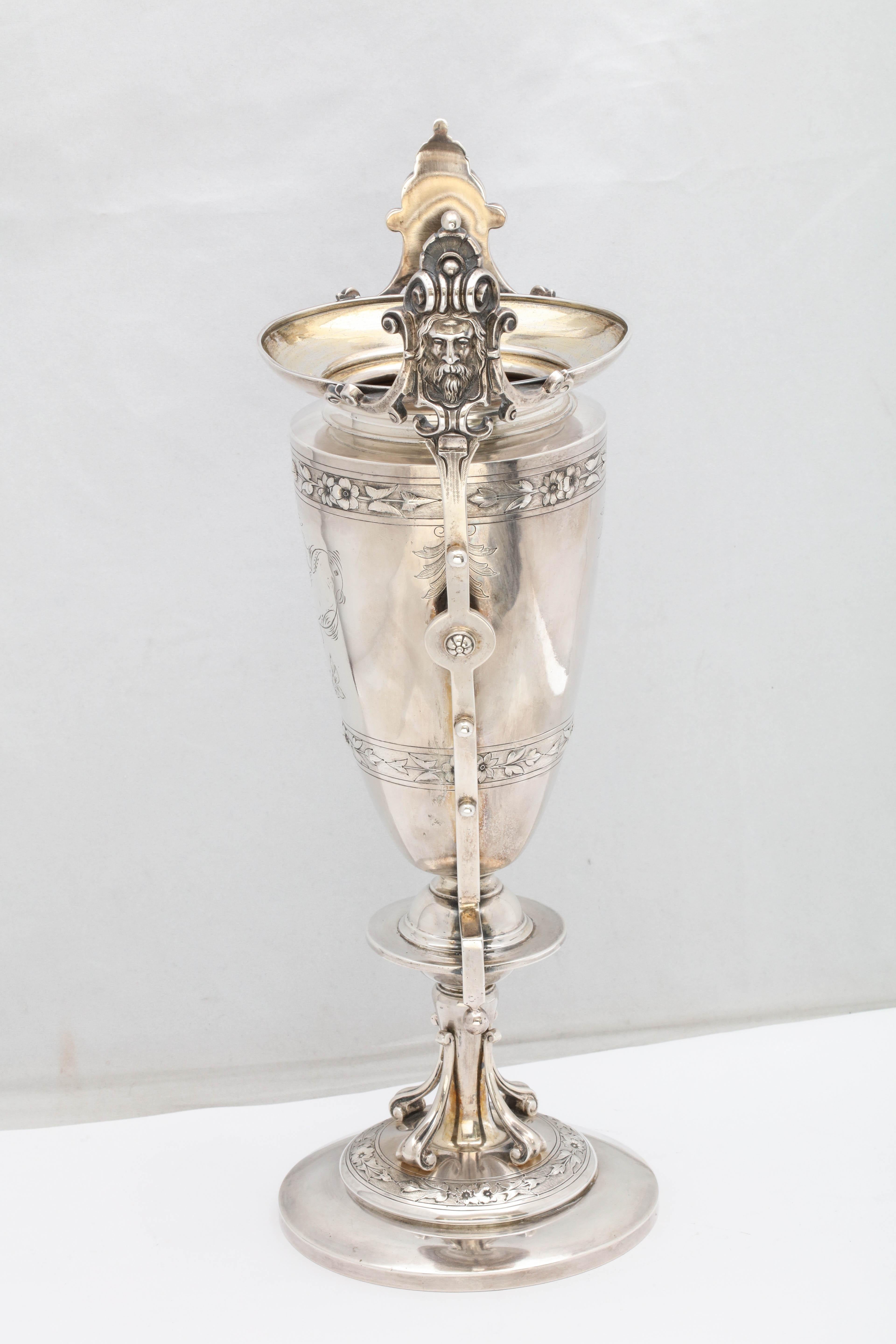 American Neoclassical Sterling Silver Vase by Shreve, Stanwood and Co.