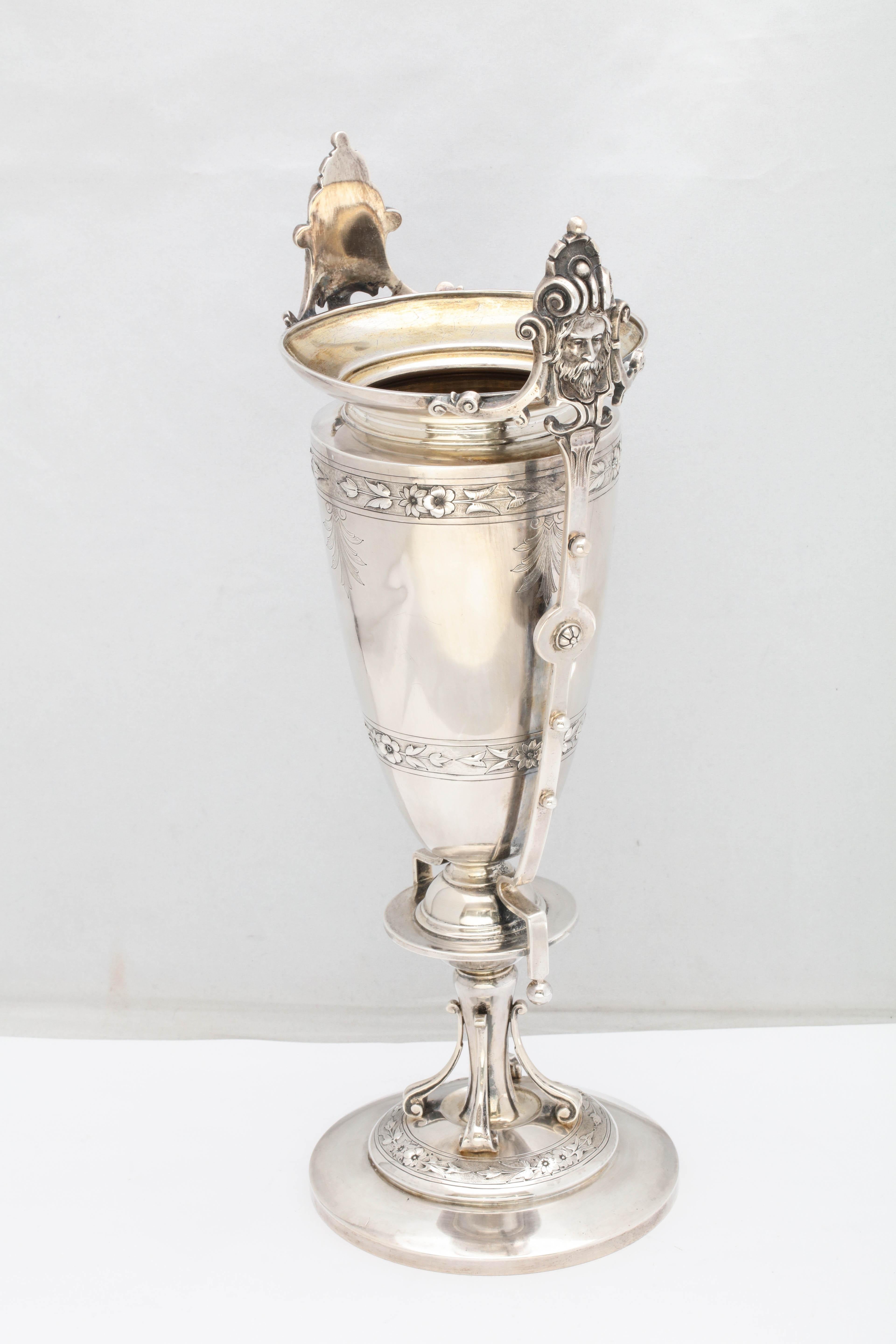 Neoclassical Sterling Silver Vase by Shreve, Stanwood and Co. In Good Condition In New York, NY