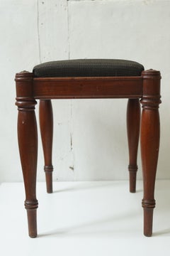Neoklassischer Hocker aus Mahagoni von C.B. Hansen, Dänemark C.1880