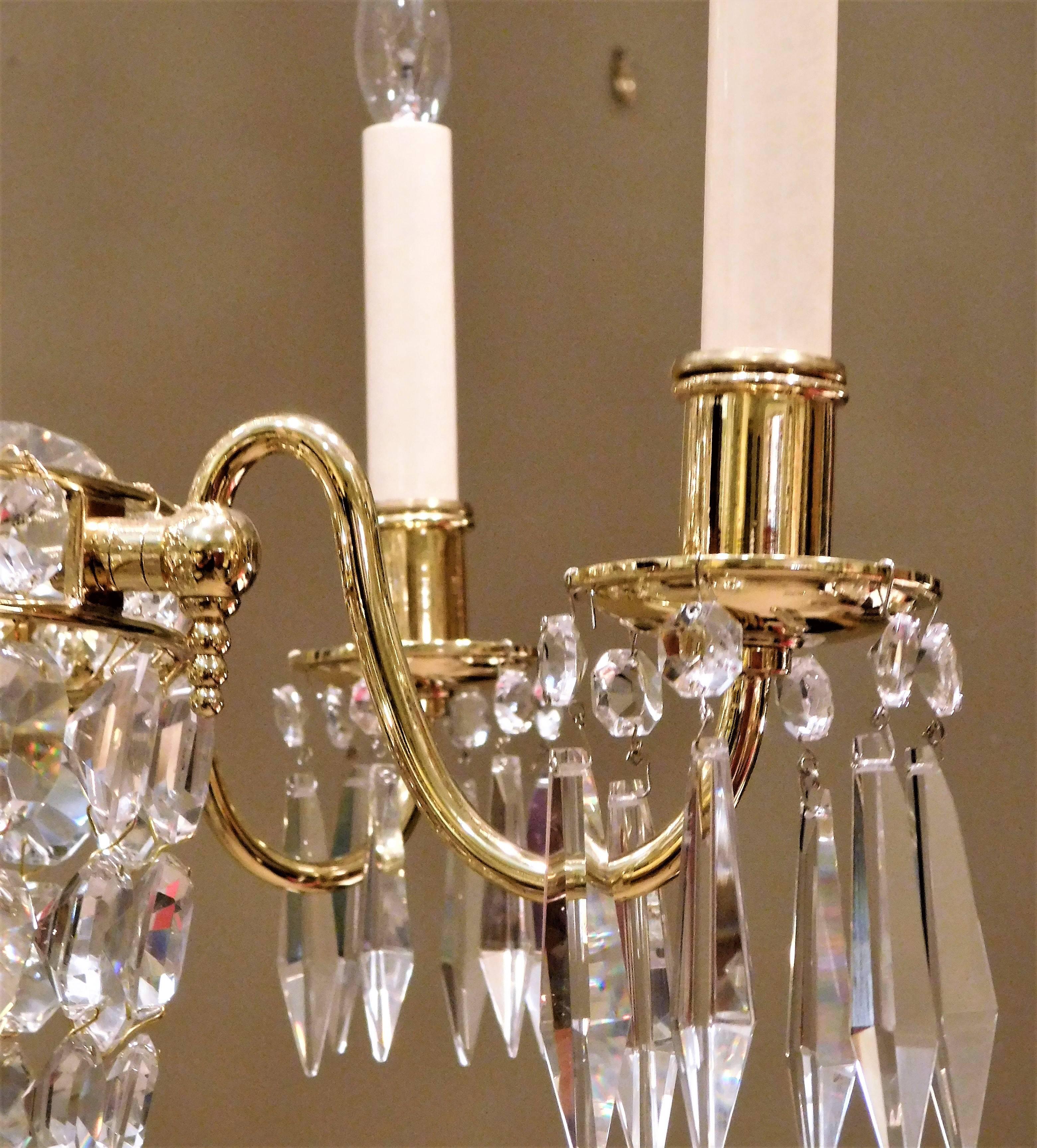 Neoclassical Style Twelve-Light Tent and Cascade Chandelier, circa 1910 1