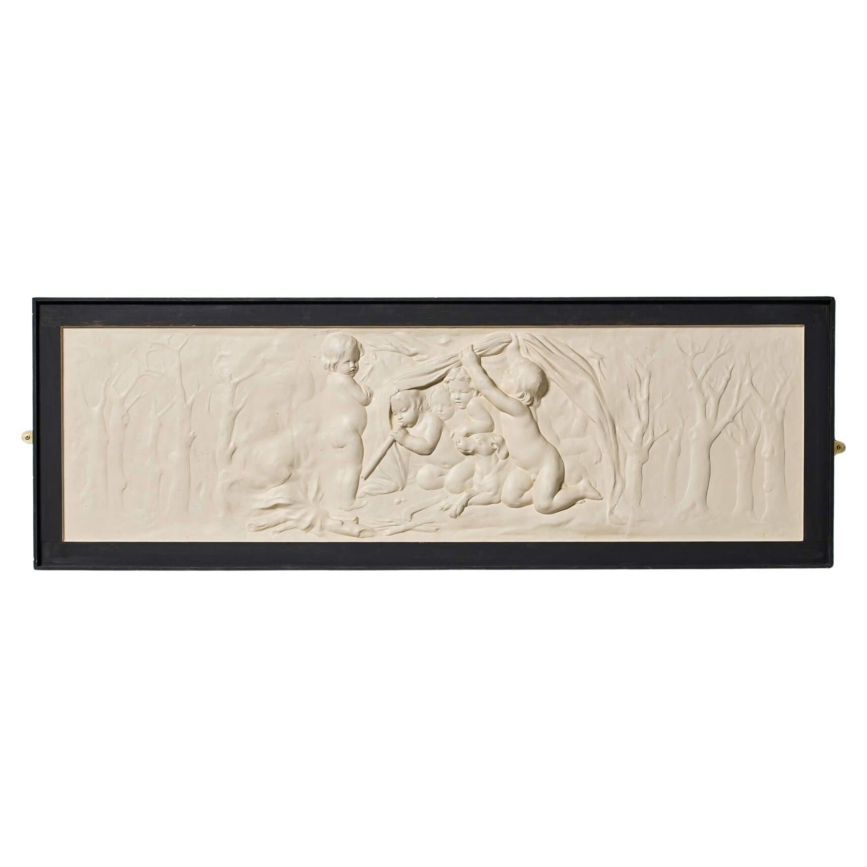 Targa da parete in gesso del XX secolo in stile neoclassico