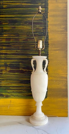 Neoclassical Style Alabaster Marble Urn Table Lamp