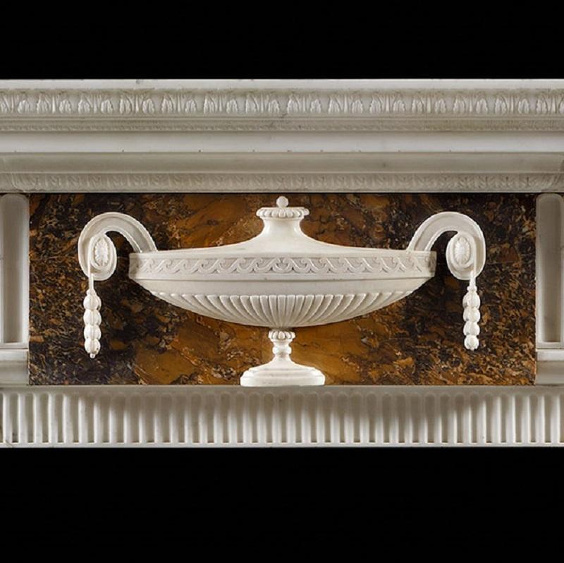 British Neoclassical Style Antique Fireplace Mantel For Sale