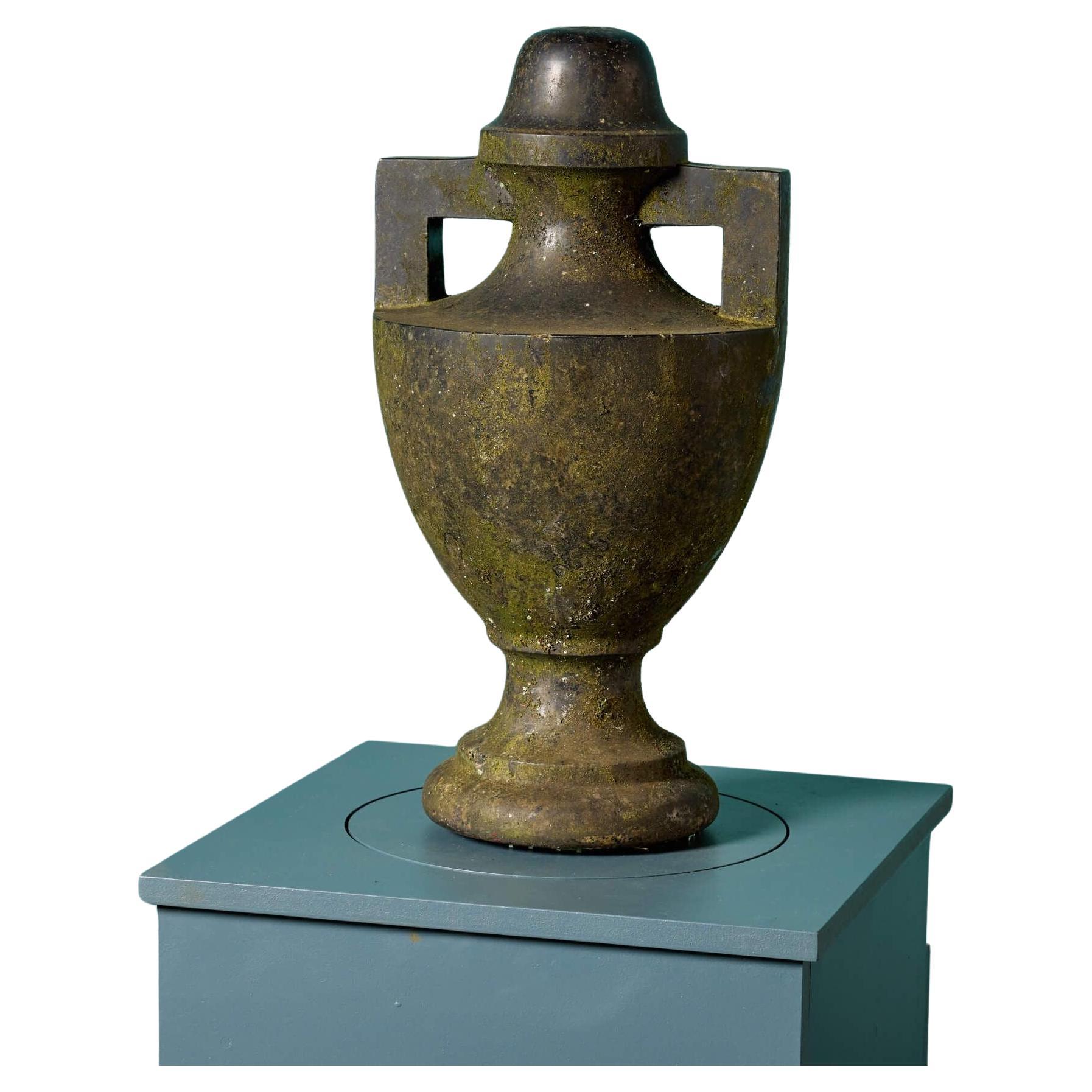 Neoclassical Style Antique Granite Garden Urn For Sale