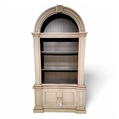 Neoclassical Style Arched Bookcase Display Cabinets By Berhardt, Set Of 3