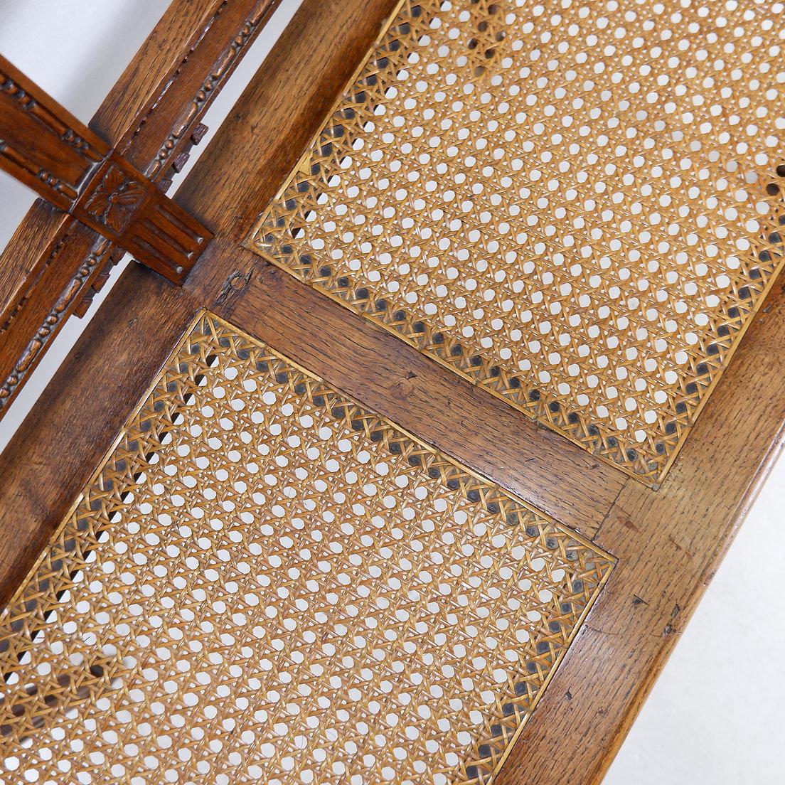 Banc de style néoclassique sculpté avec lyres sur le dossier du siège - 20e en vente 3