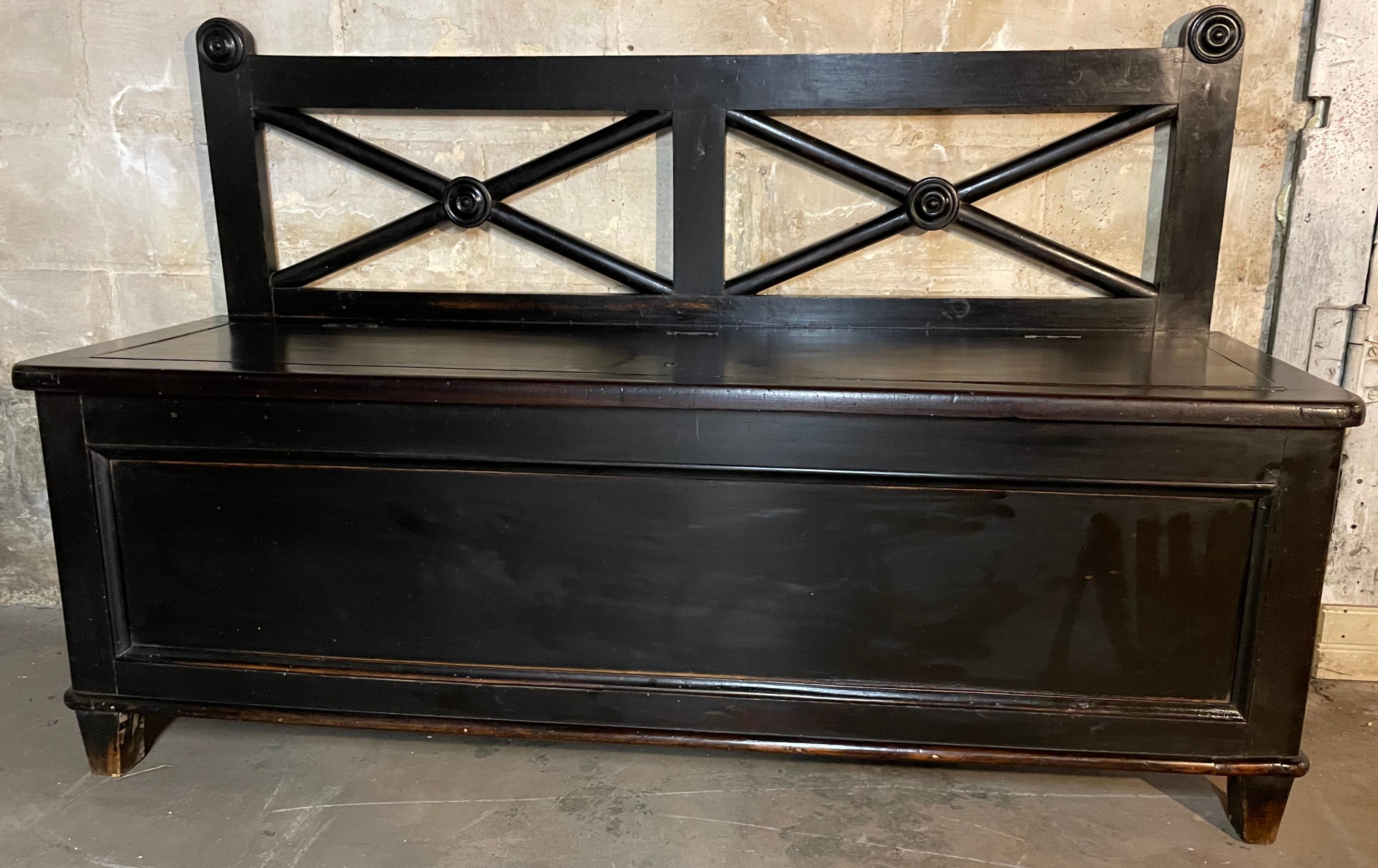 Painted Neoclassical Style Bench For Sale