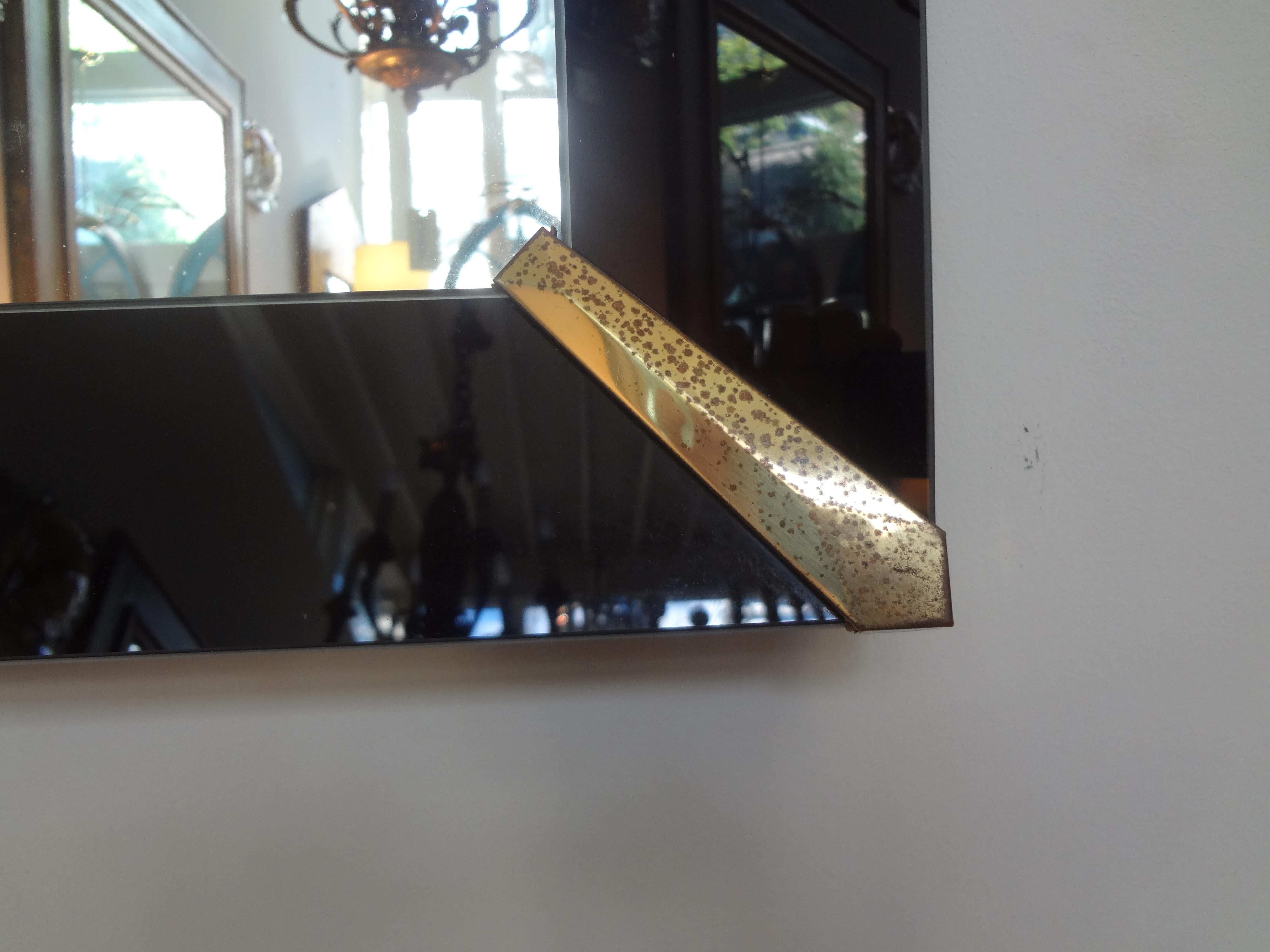 Neoclassical Style Black Venetian Mirror with Gilt Stars In Good Condition In Houston, TX