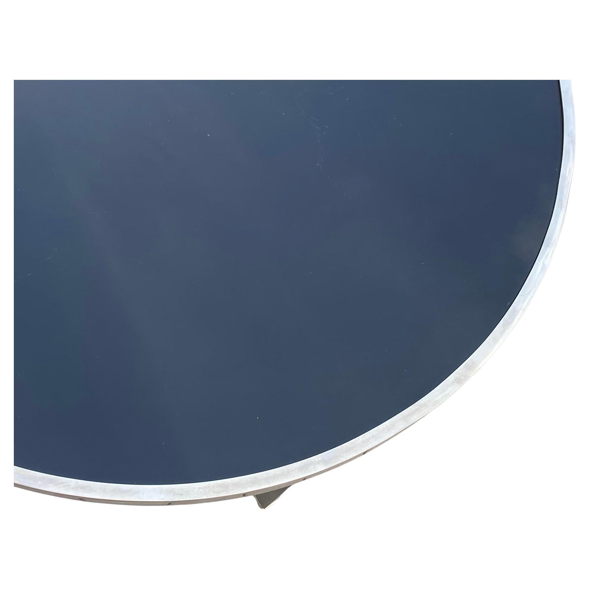 Neoclassical Style Black Mirrored Center Table For Sale 2