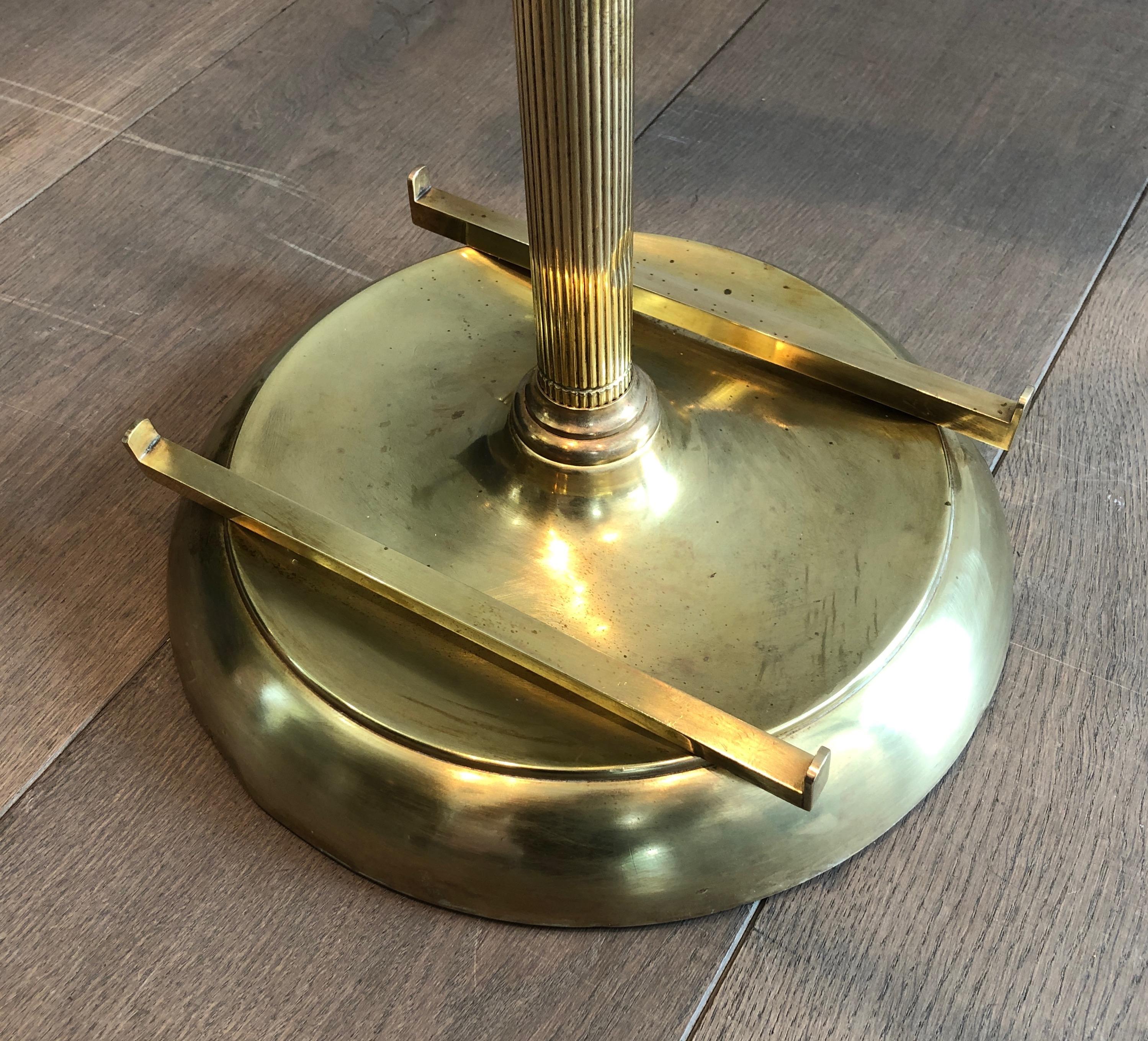 Neoclassical Style Brass and Black Lacquered Wood Valet, French, Circa 1940 12