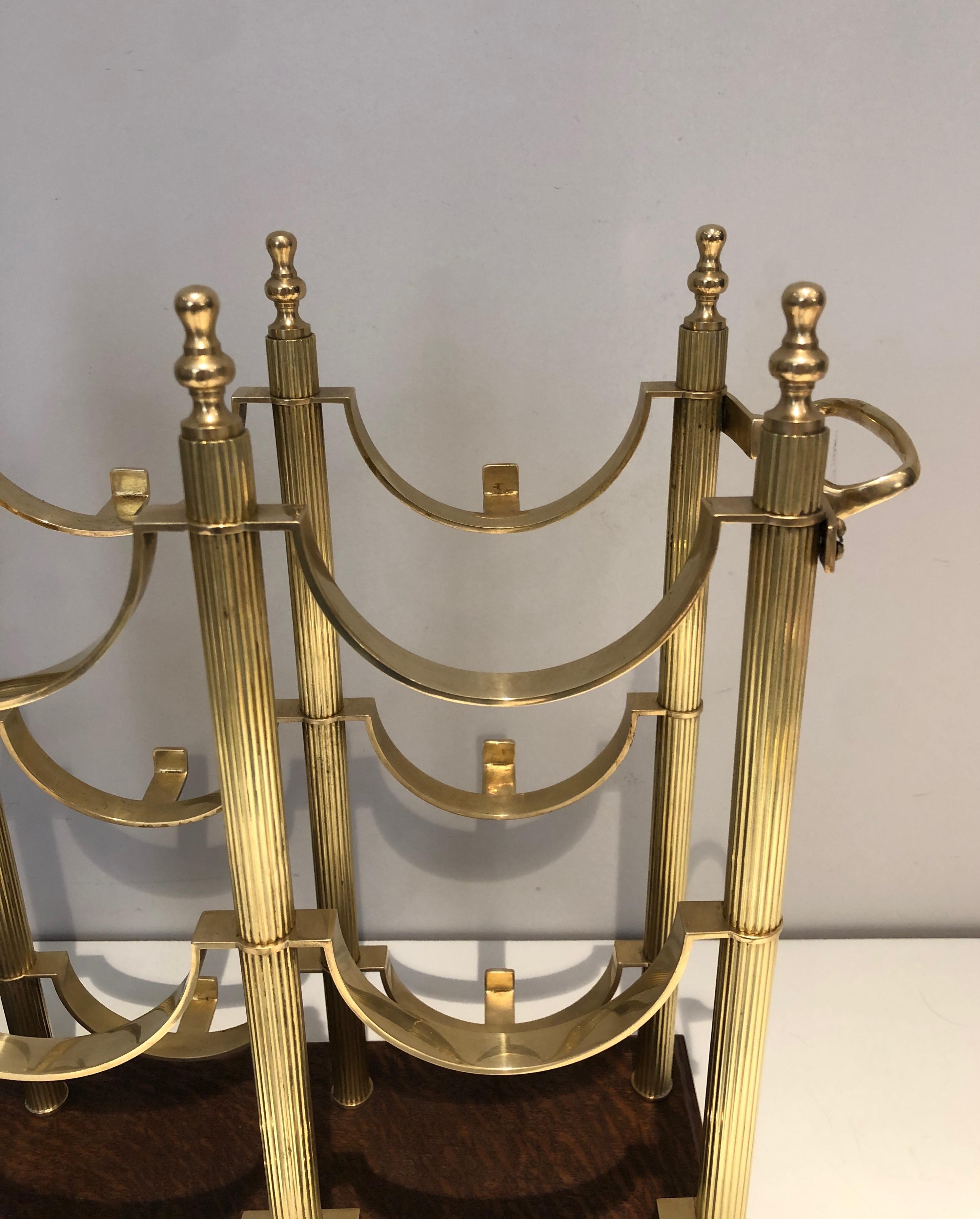 Neoclassical style brass bottles holder in the style of Maison Jansen For Sale 4