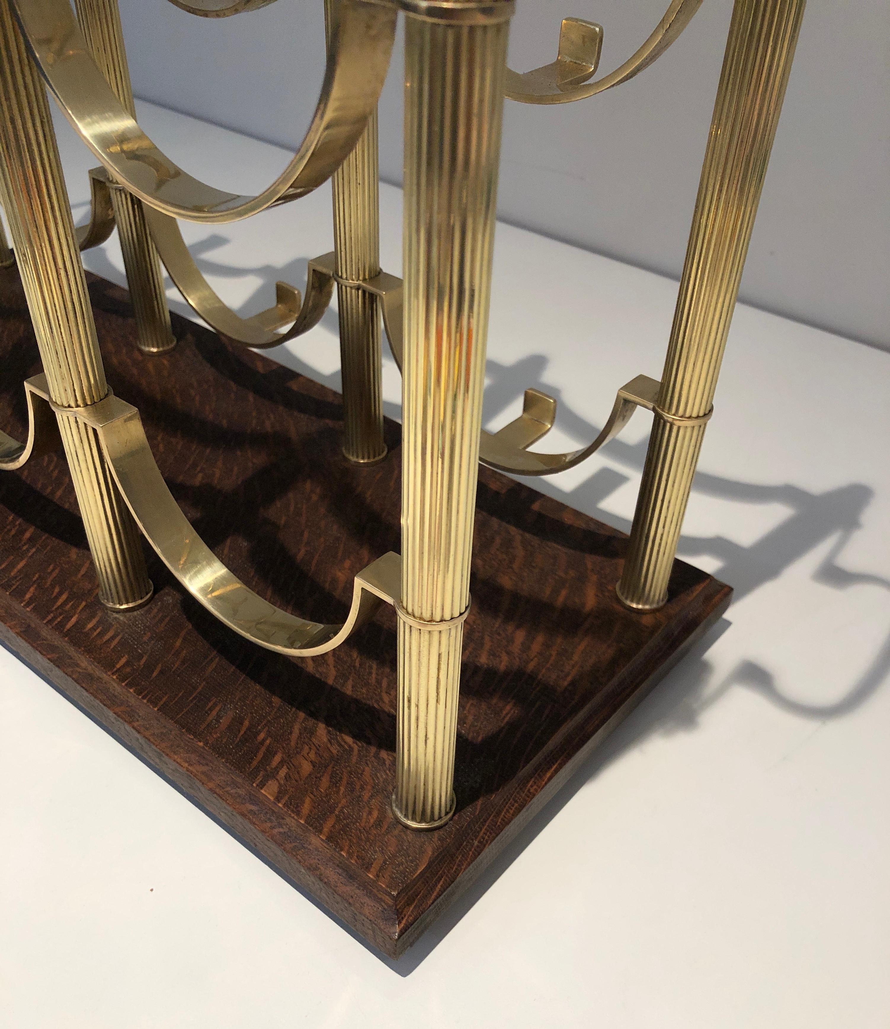 Neoclassical style brass bottles holder in the style of Maison Jansen For Sale 5