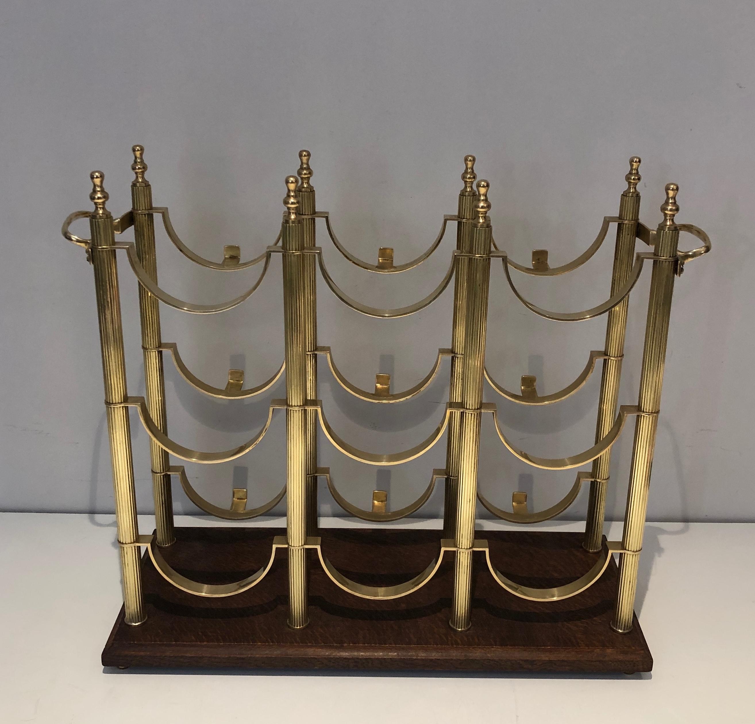Neoclassical style brass bottles holder in the style of Maison Jansen For Sale 6