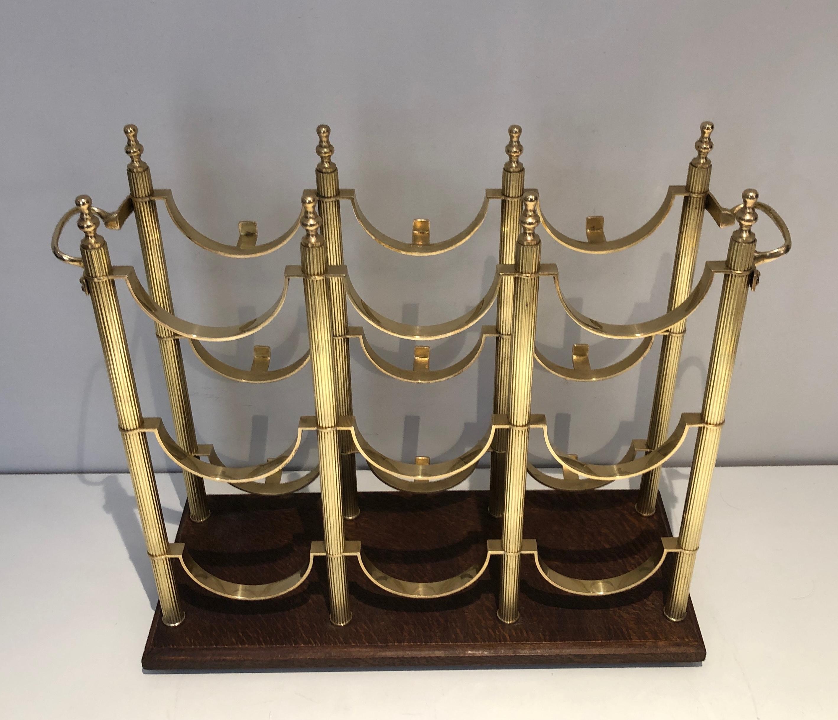 Neoclassical style brass bottles holder in the style of Maison Jansen For Sale 8