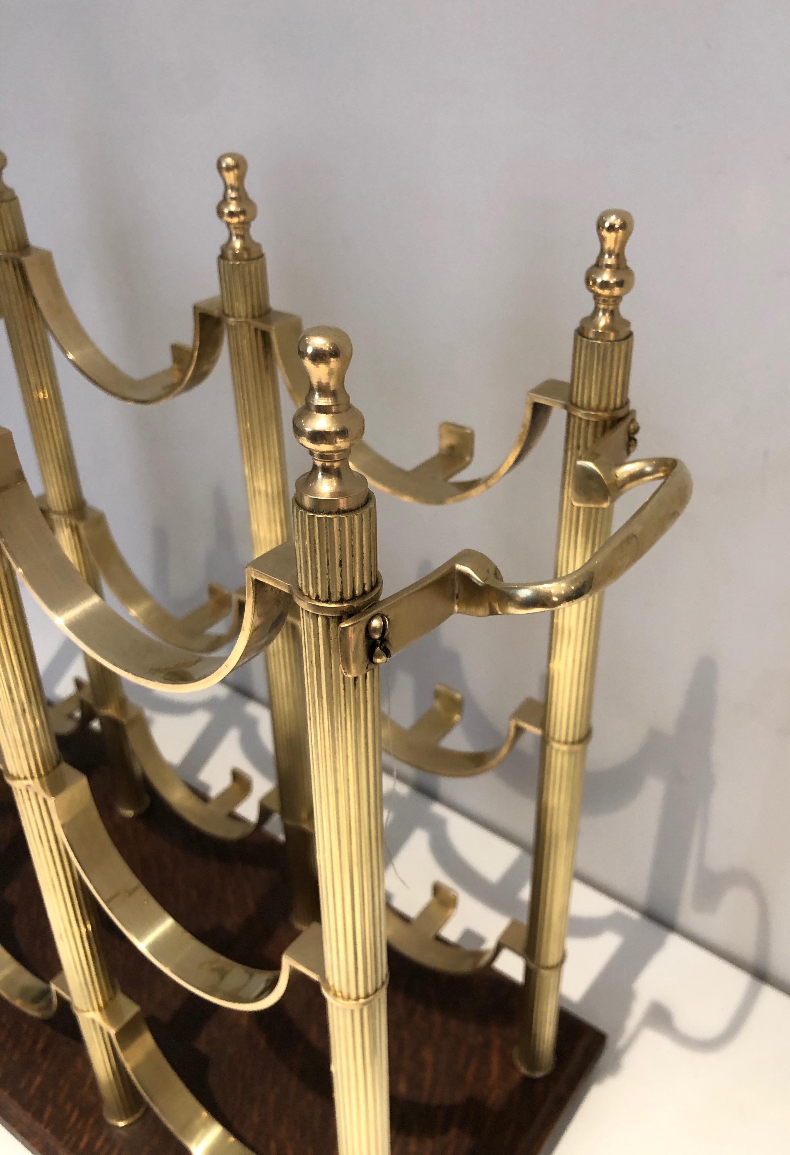 Neoclassical style brass bottles holder in the style of Maison Jansen For Sale 10