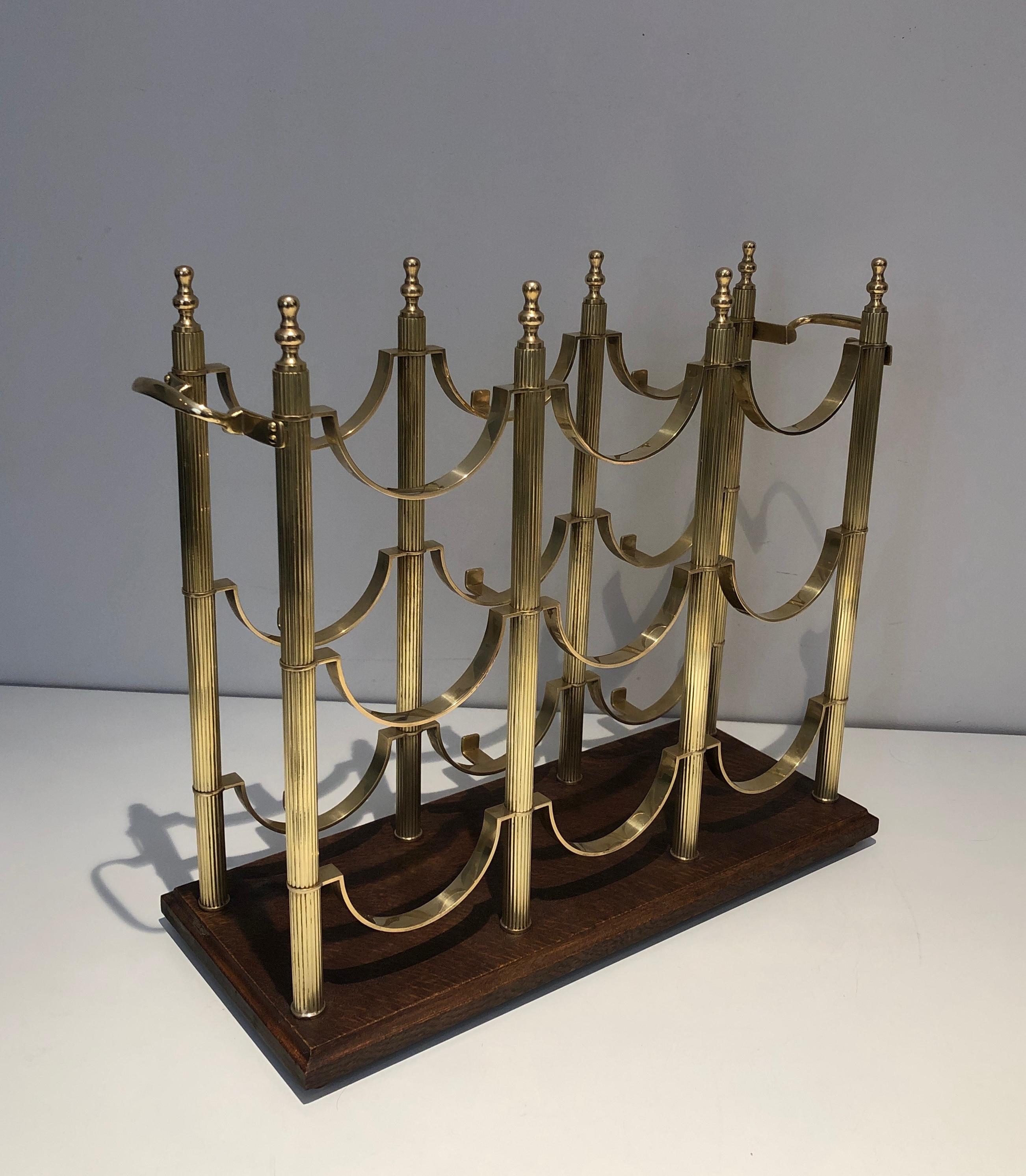 Neoclassical style brass bottles holder in the style of Maison Jansen For Sale 13
