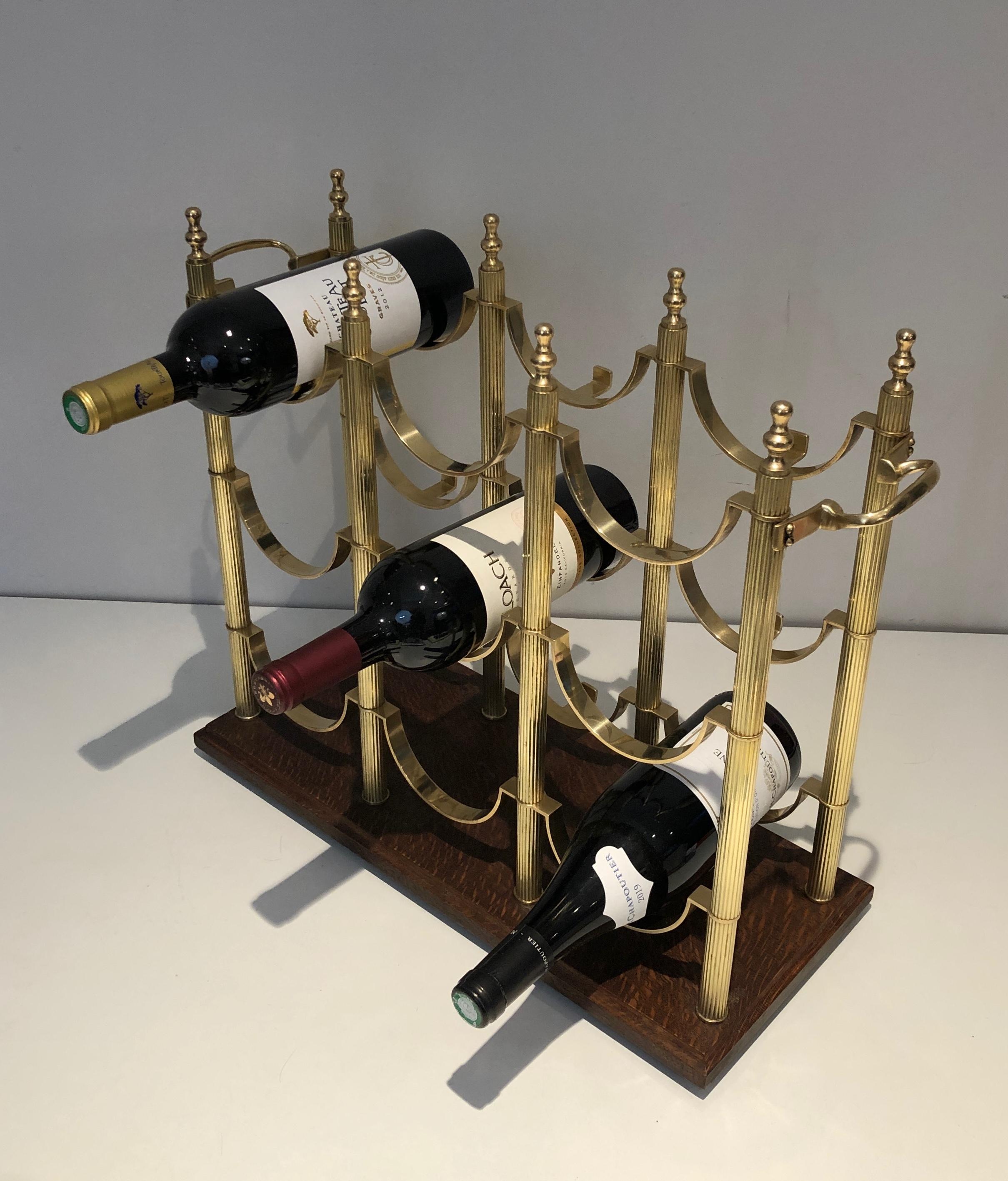 French Neoclassical style brass bottles holder in the style of Maison Jansen For Sale