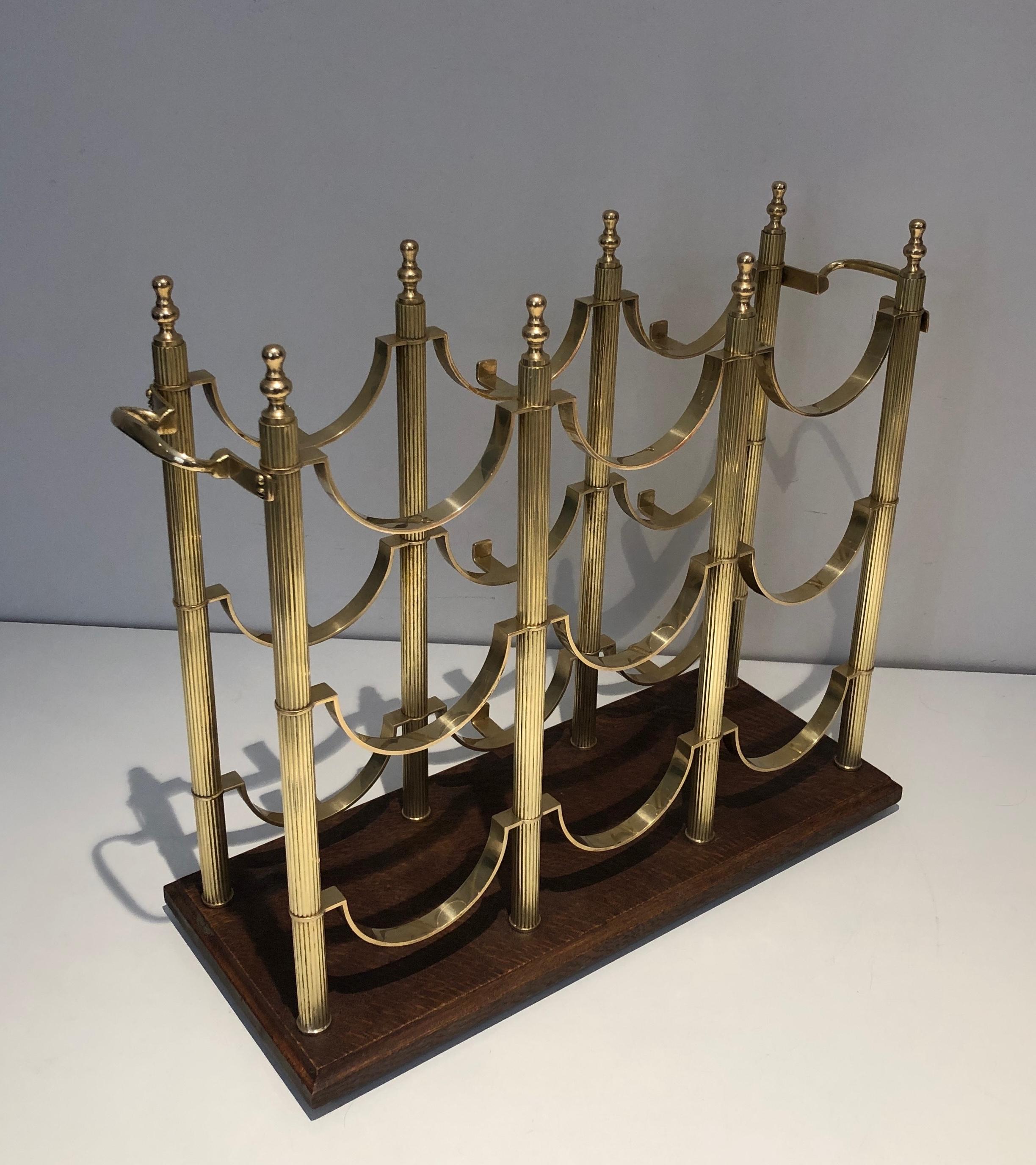 Neoclassical style brass bottles holder in the style of Maison Jansen In Good Condition For Sale In Marcq-en-Barœul, Hauts-de-France