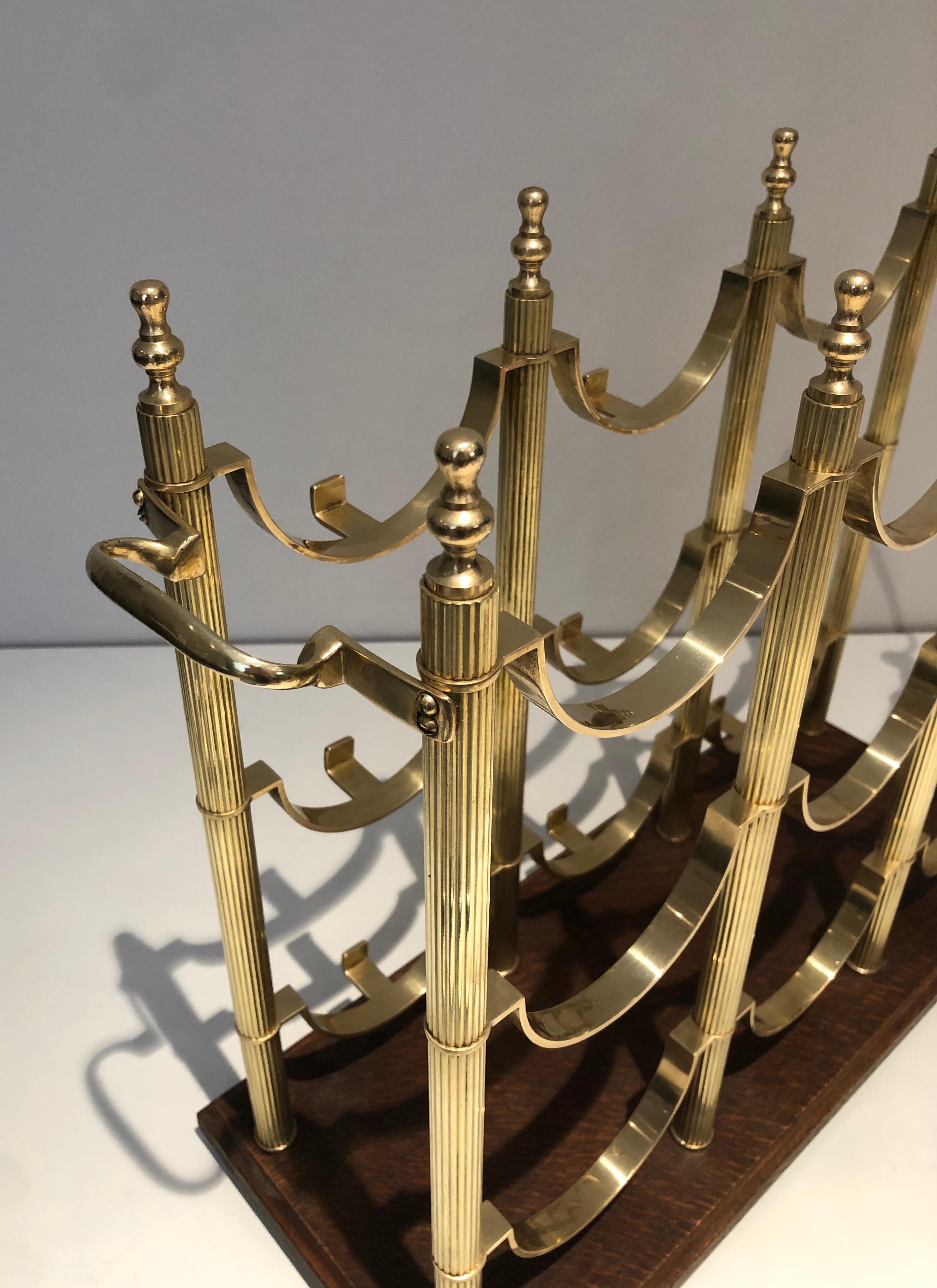 Neoclassical style brass bottles holder in the style of Maison Jansen For Sale 1