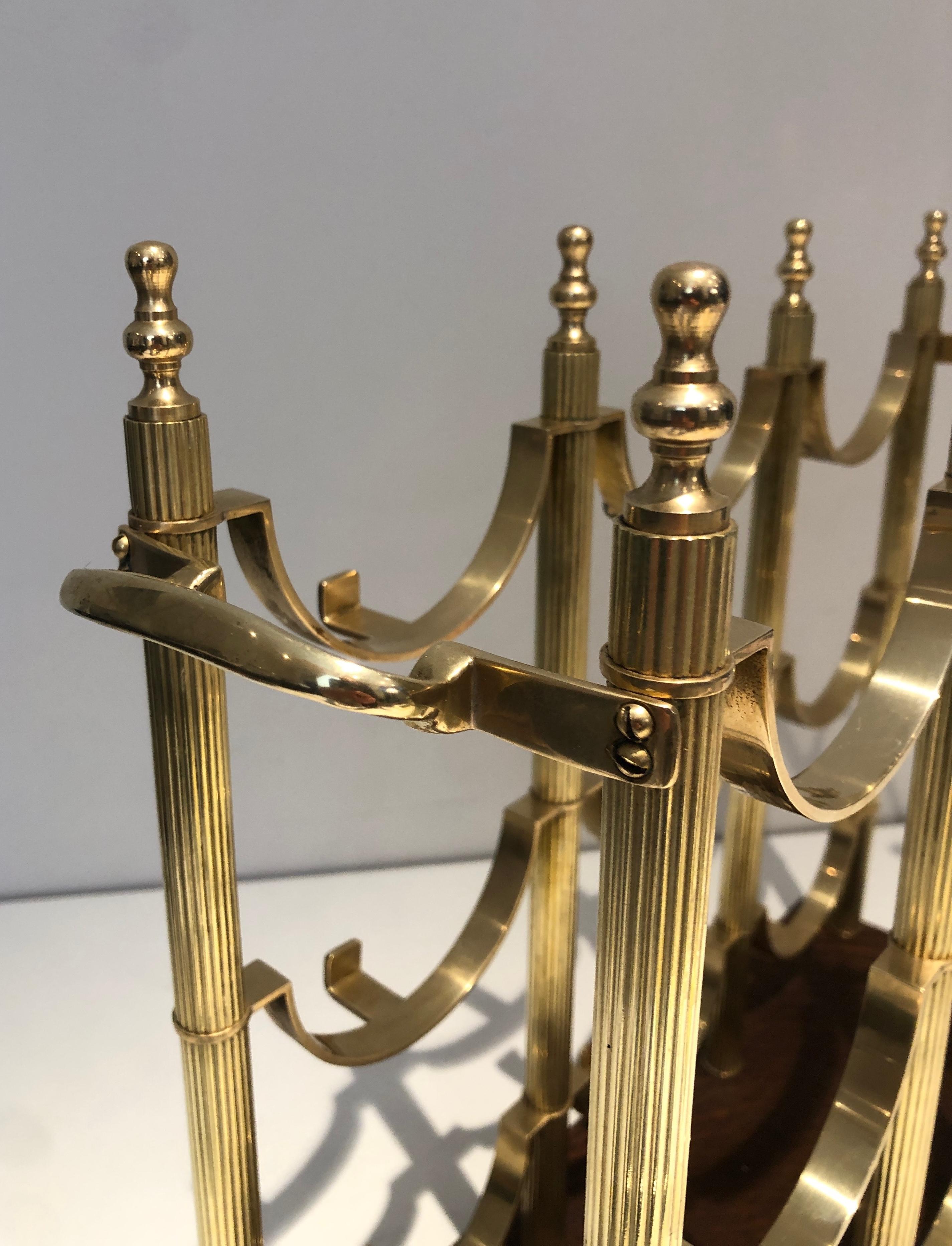 Neoclassical style brass bottles holder in the style of Maison Jansen For Sale 2
